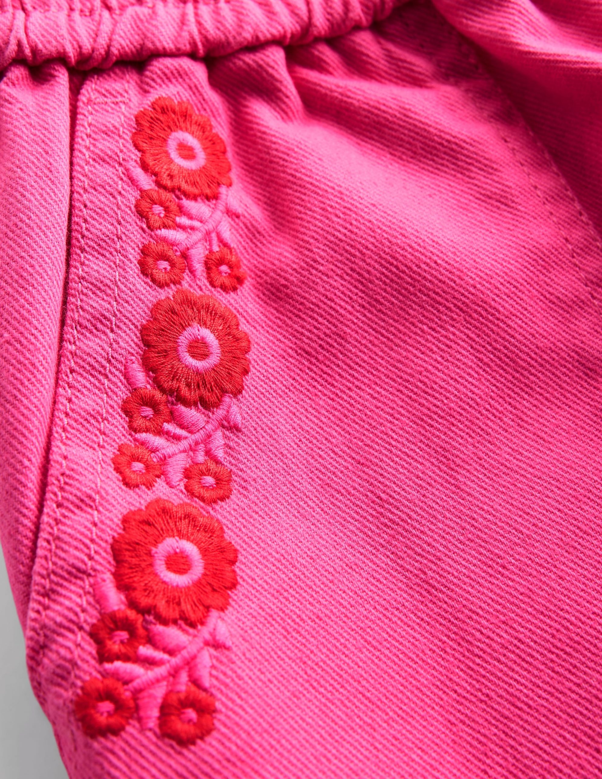 Pull-On Pants-Sorbet Pink Embroidered - Image 3