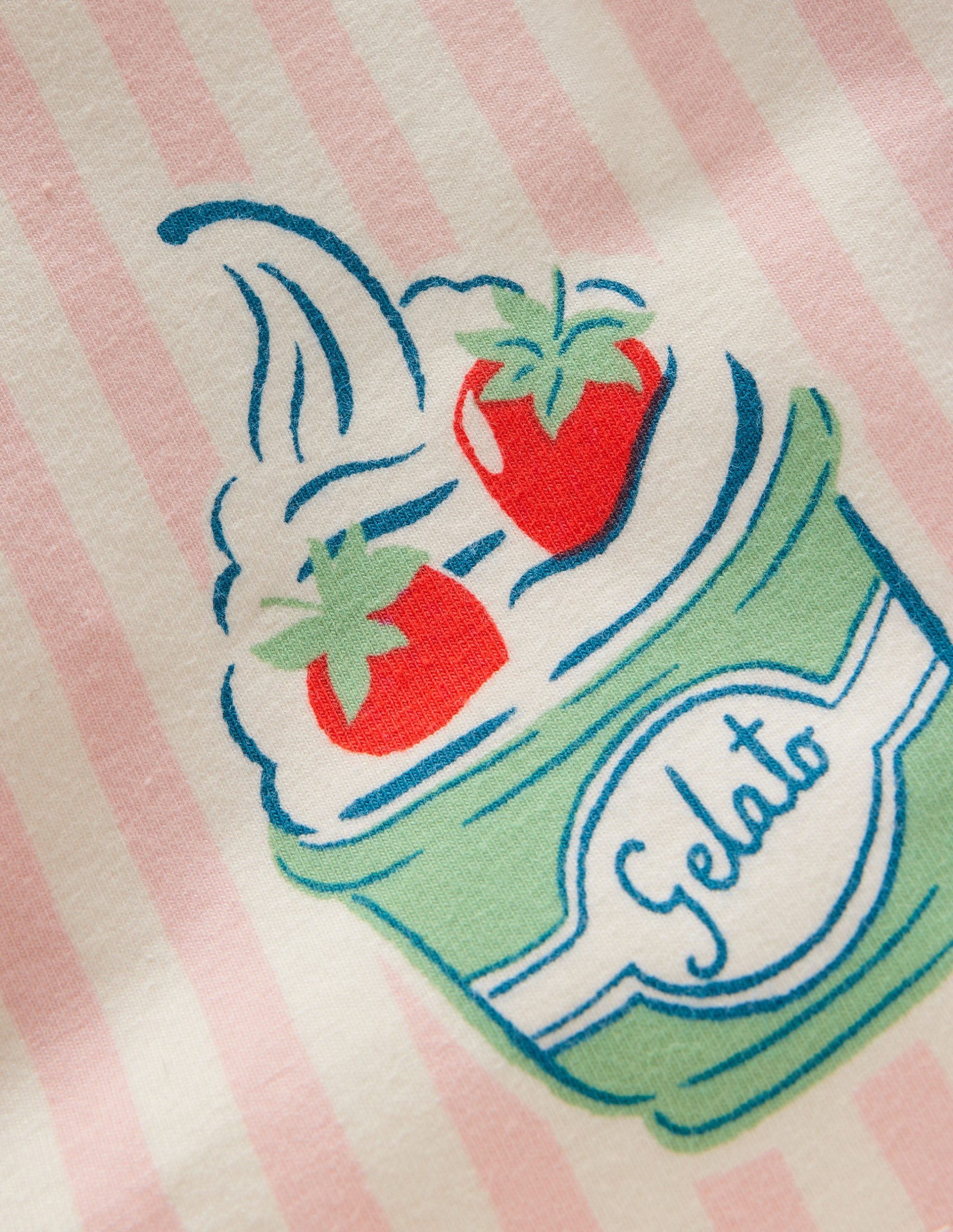 Biker Shorts-Pink Ice Cream Stripe - Image 3