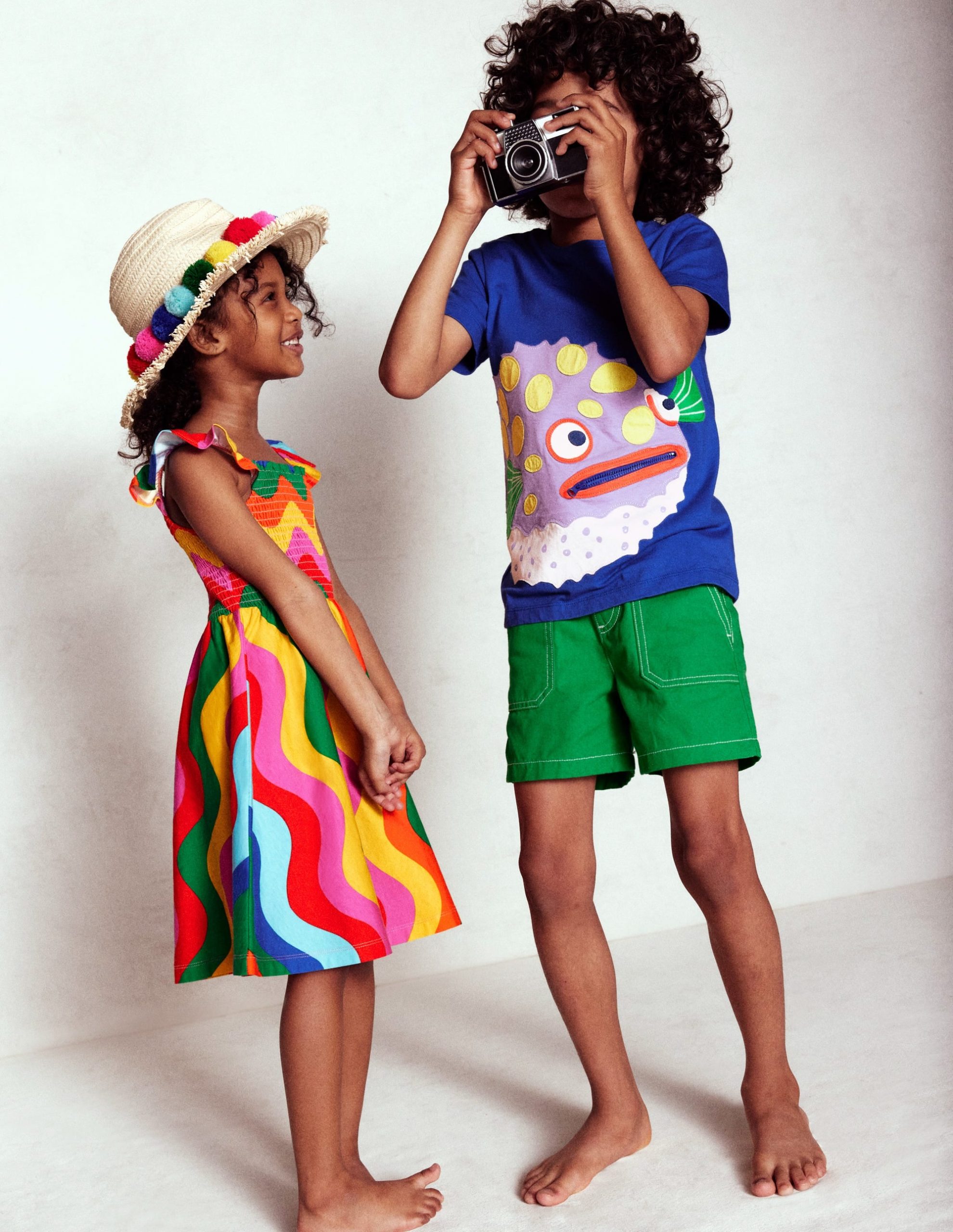 Willa Shirred Jersey Dress-Multi Wave Stripe - Image 4