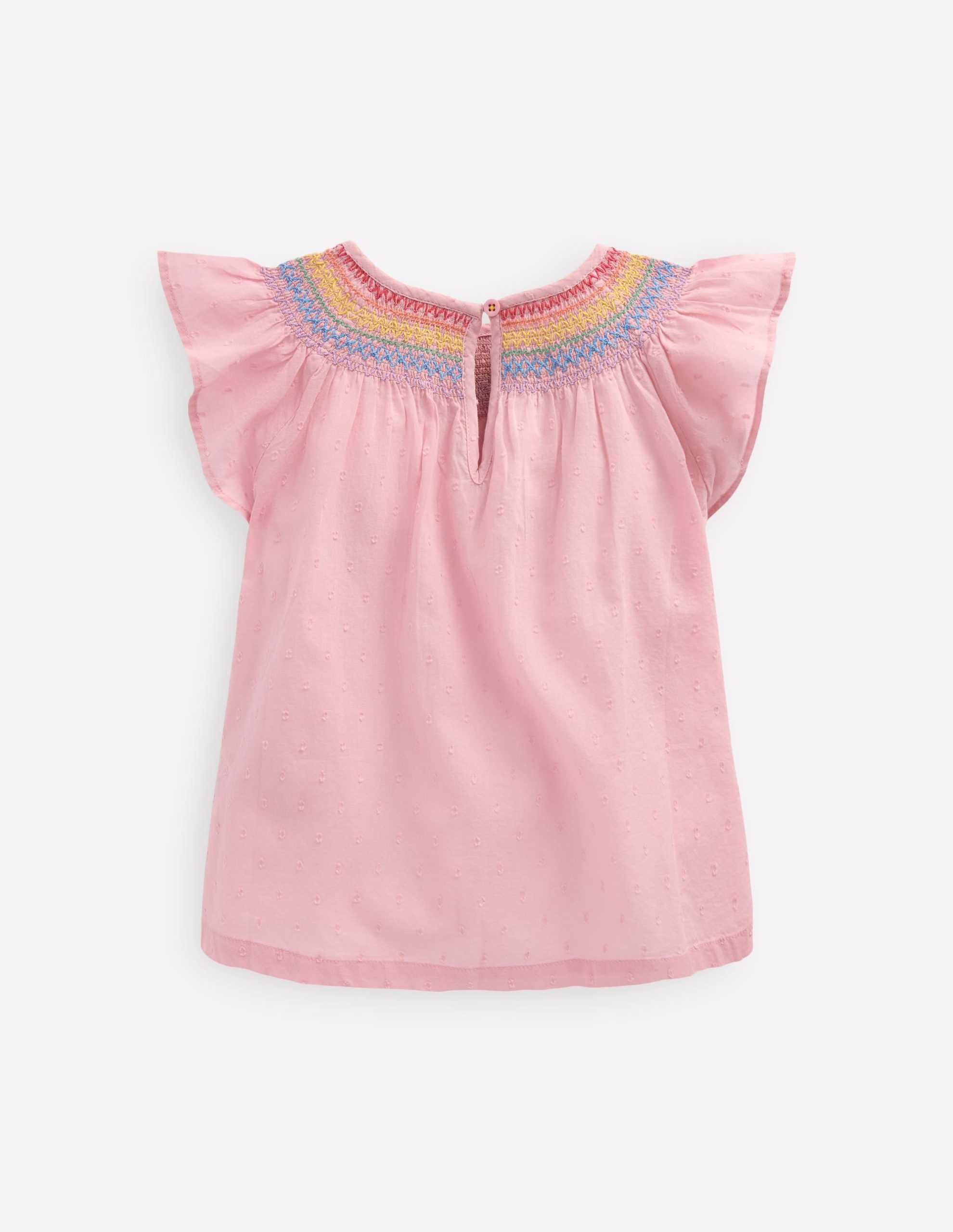 Woven Smocked Top-Vintage Pink - Image 3