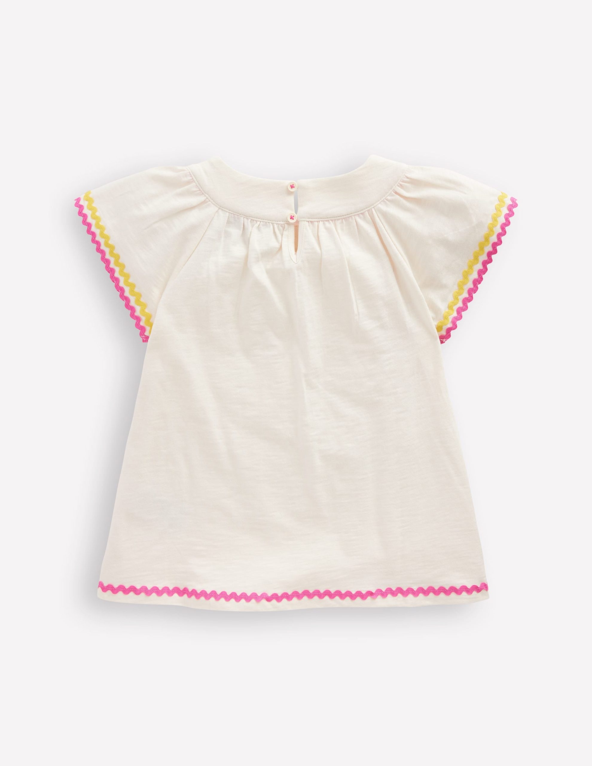 Trim Detail Pretty Top-Soft Ivory - Image 3