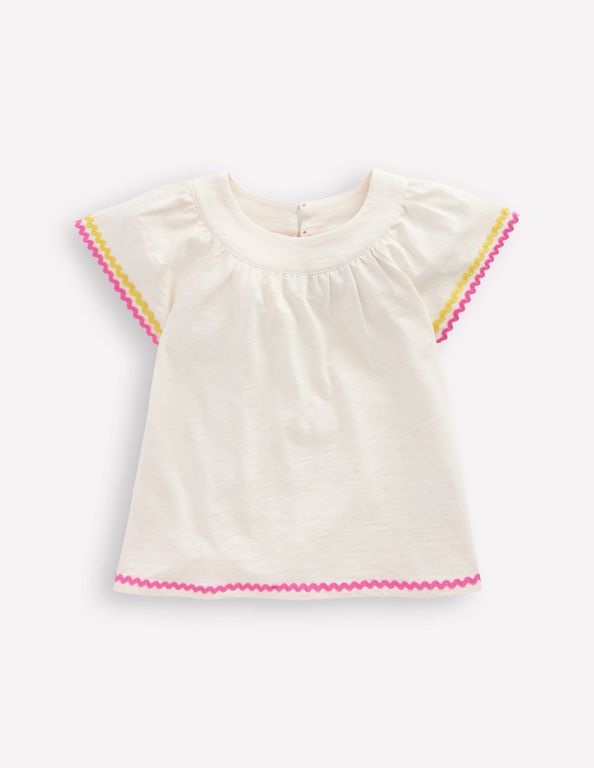 Trim Detail Pretty Top-Soft Ivory - Image 2