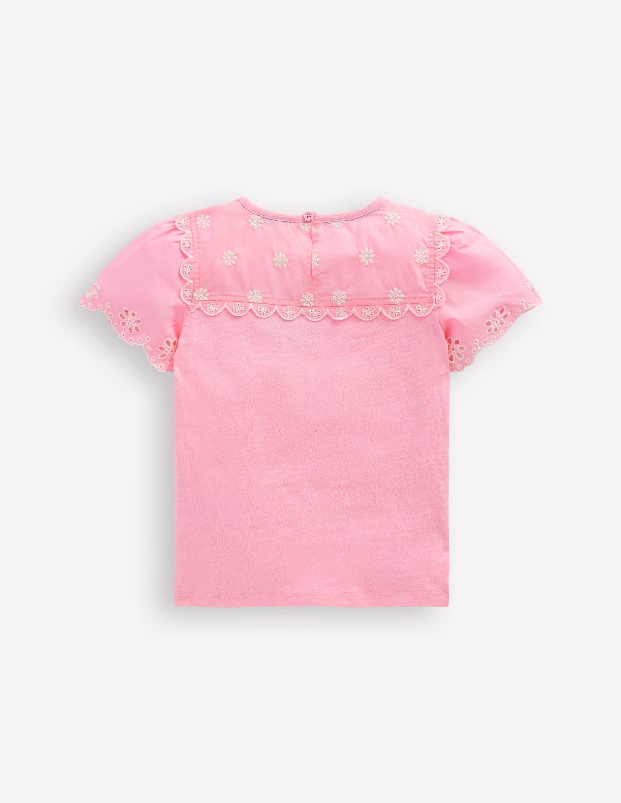 Broderie Sleeve Tee-Vintage Mauve - Image 2