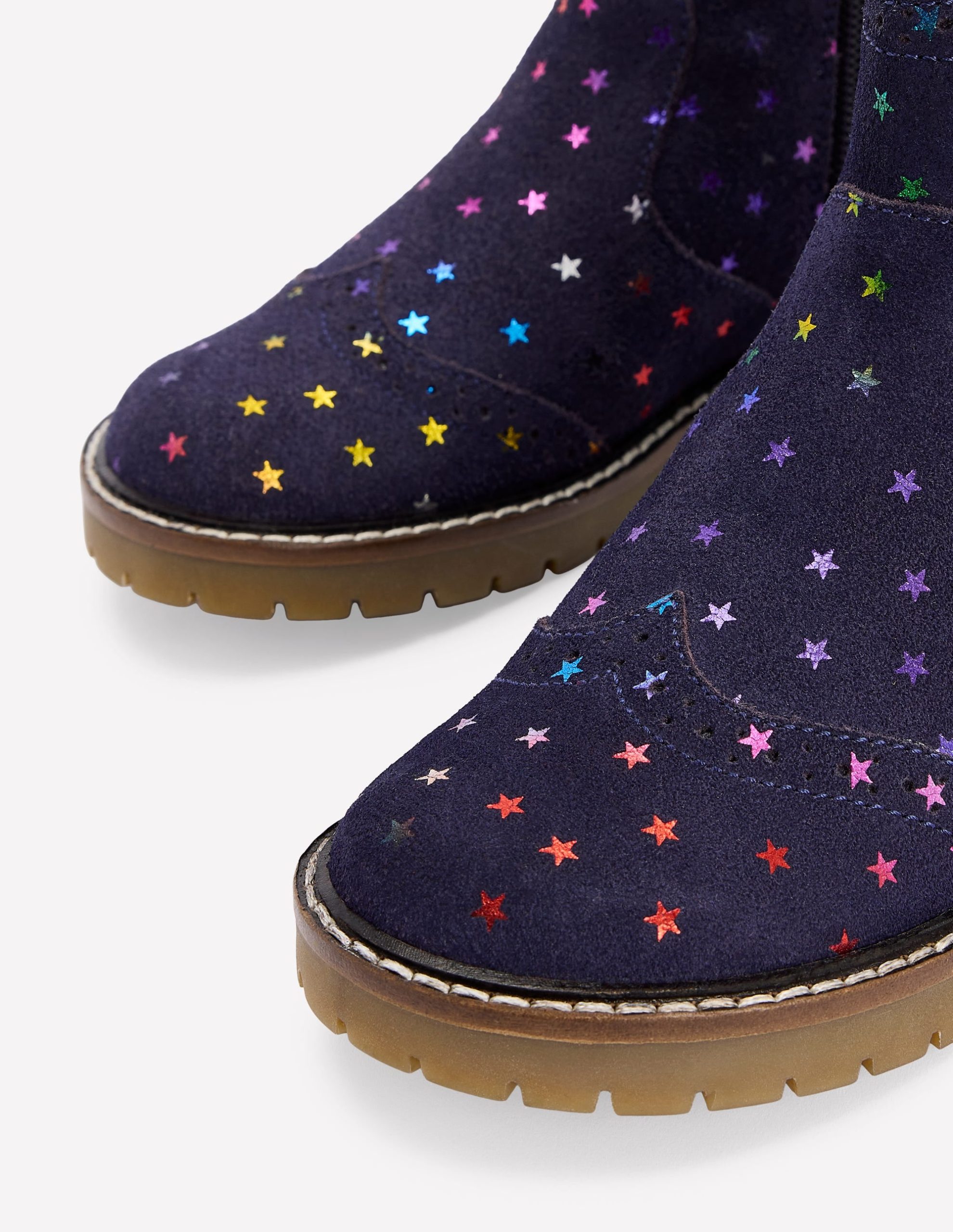 Leather Chelsea Boots-College Navy Metallic stars - Image 3