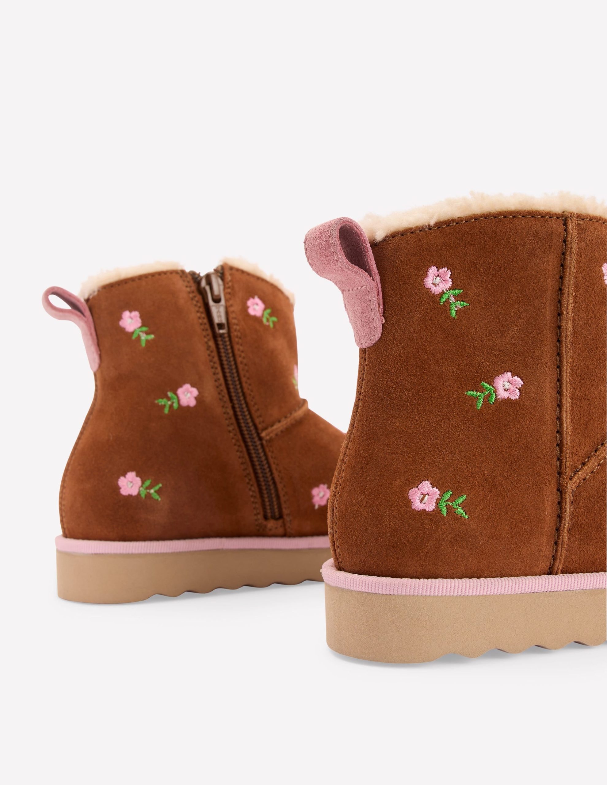 Embroidered Cosy Boots-Embroidered Tan - Image 3