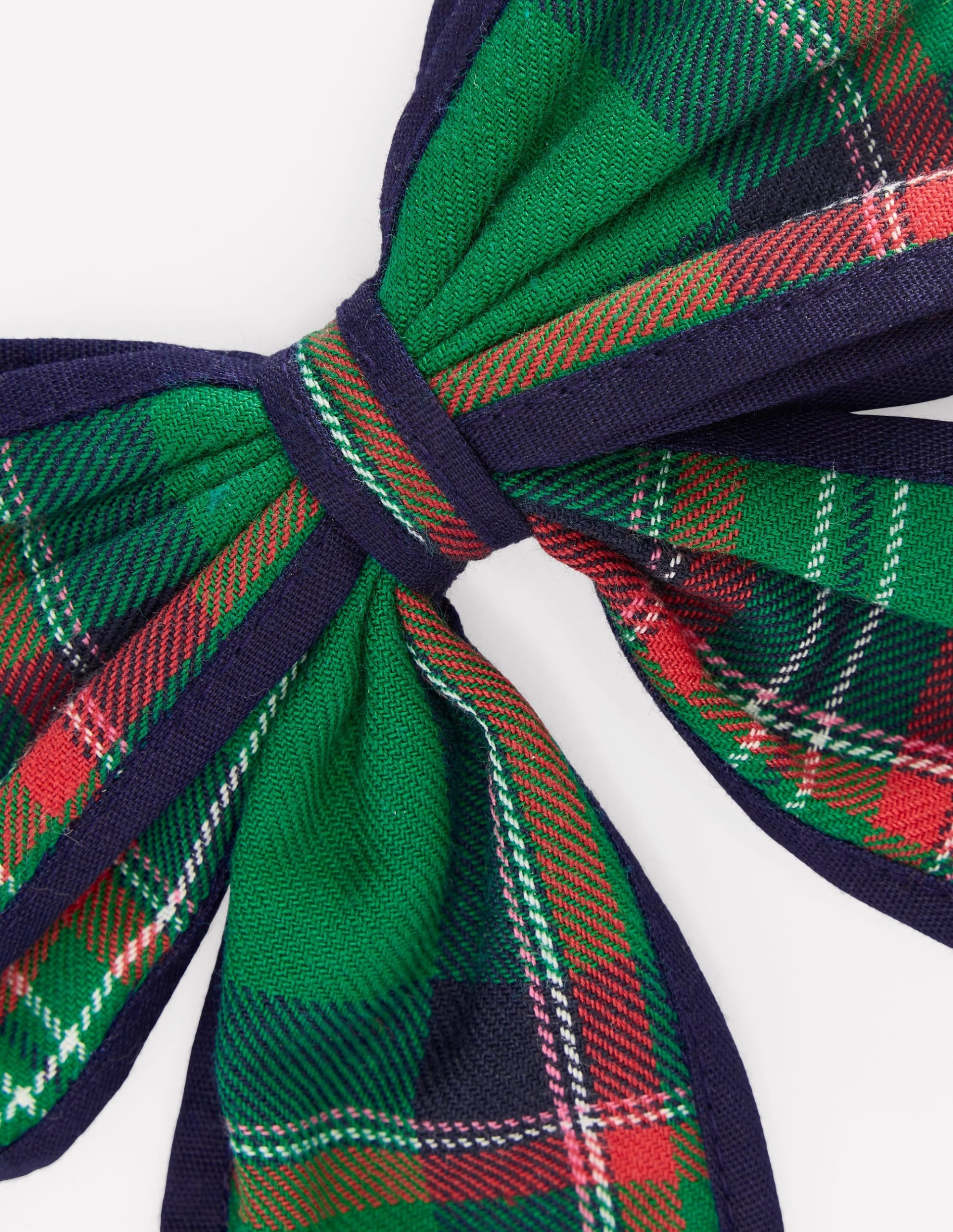 Big Bow Clip-Green Check - Image 2
