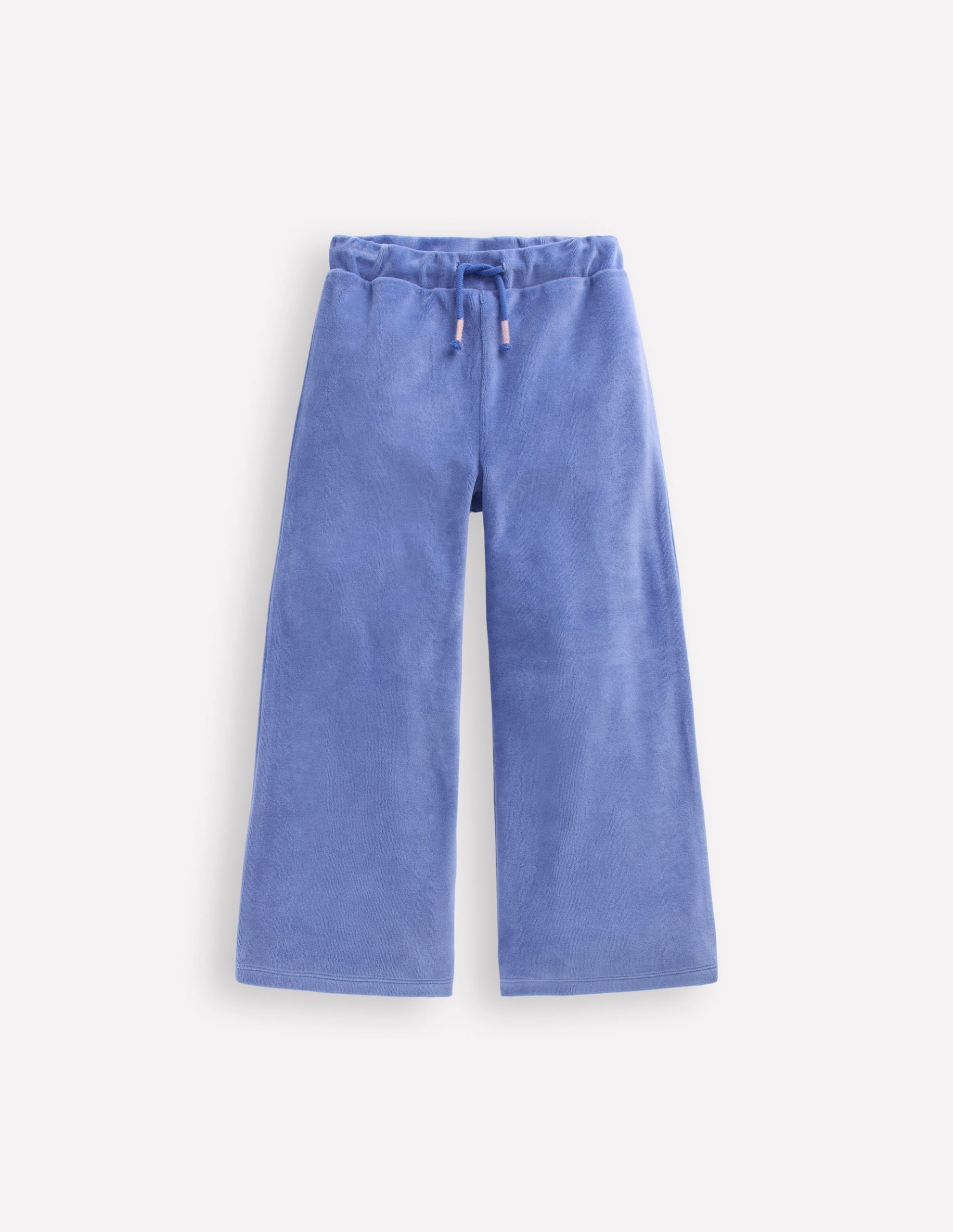 Heart Pocket Velour Sweatpants-Soft Blue