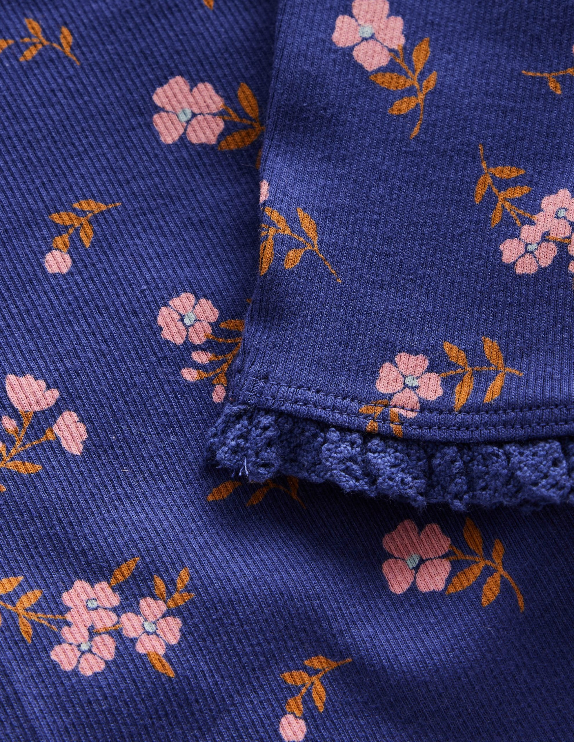 Ribbed Leggings-Starboard Blue Sprig - Image 3