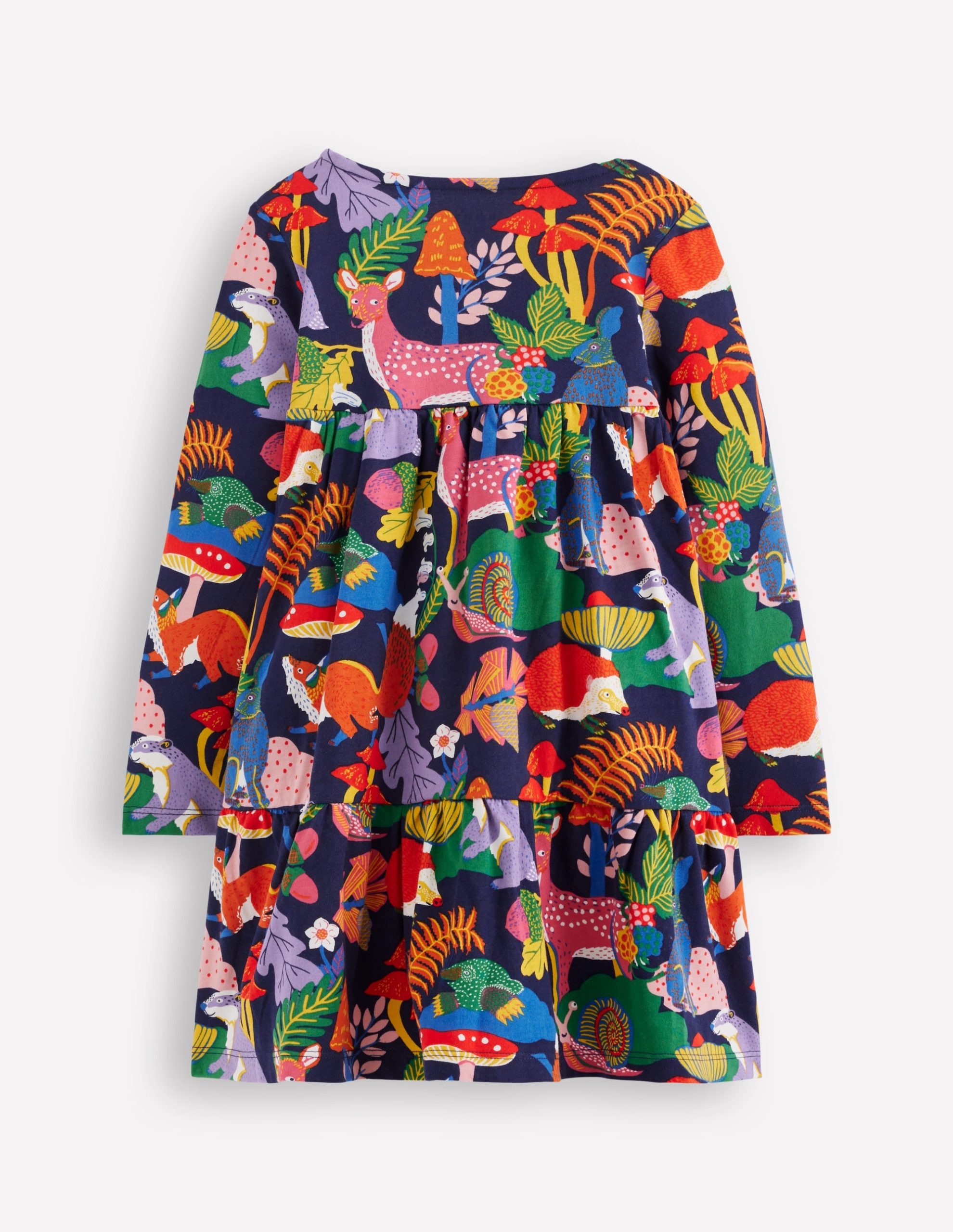 Ariel Long Sleeve Twirly Dress-Multi Rainbow Forrest - Image 2