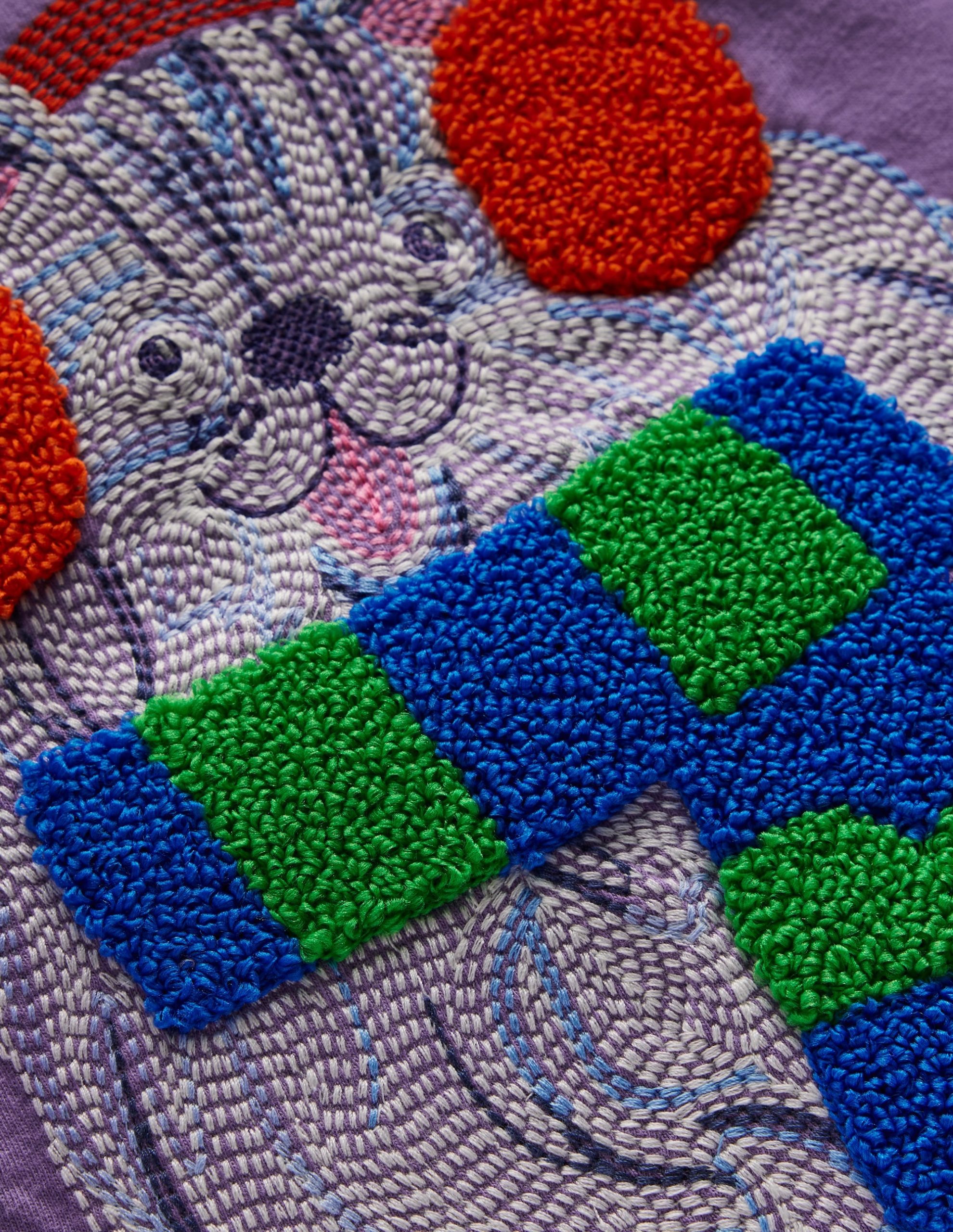 Long Sleeve Superstitch Tee-Aster Purple Dog - Image 3