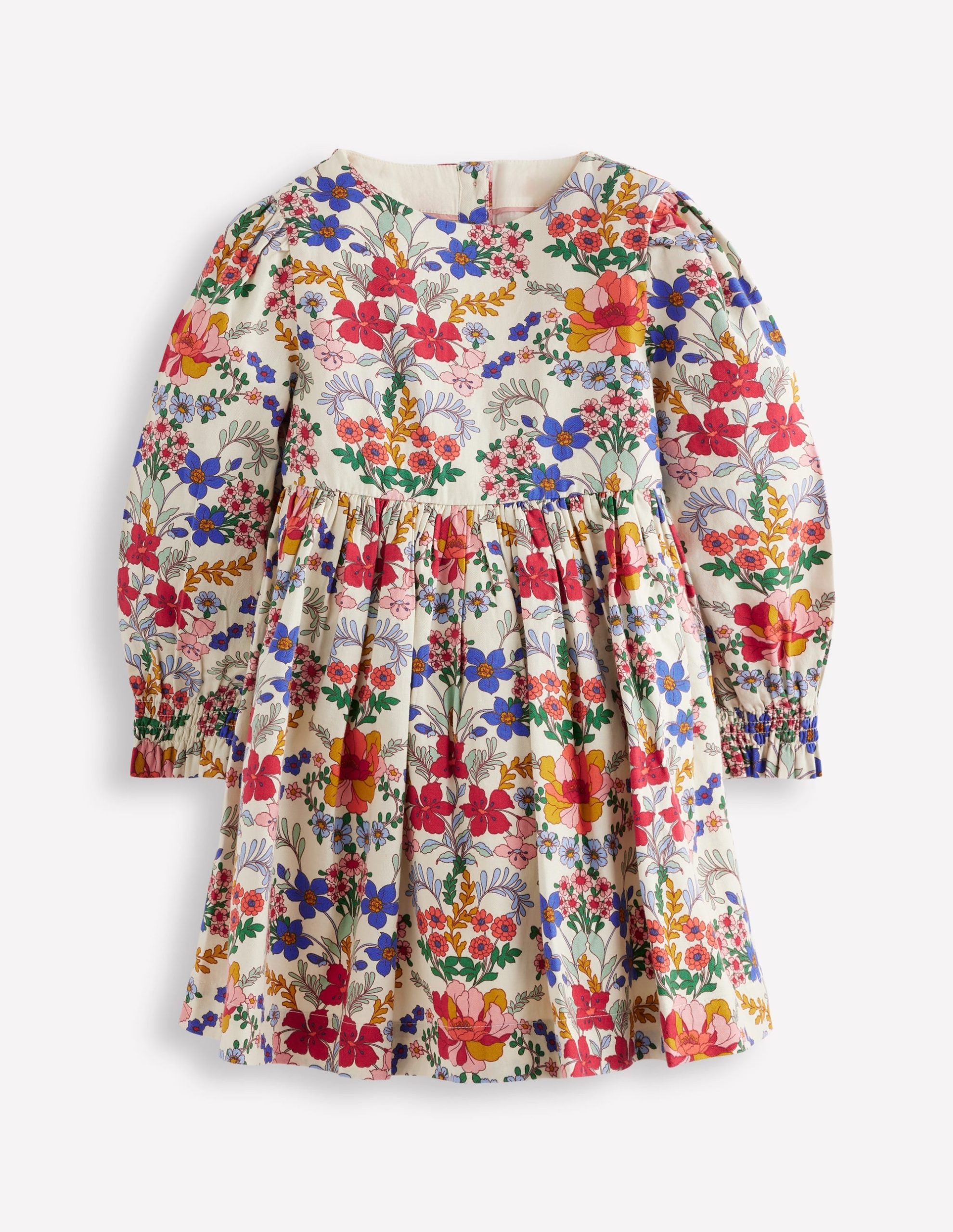 Madeline Long Sleeve Dress-Ecru Small Tapestry Floral - Image 2