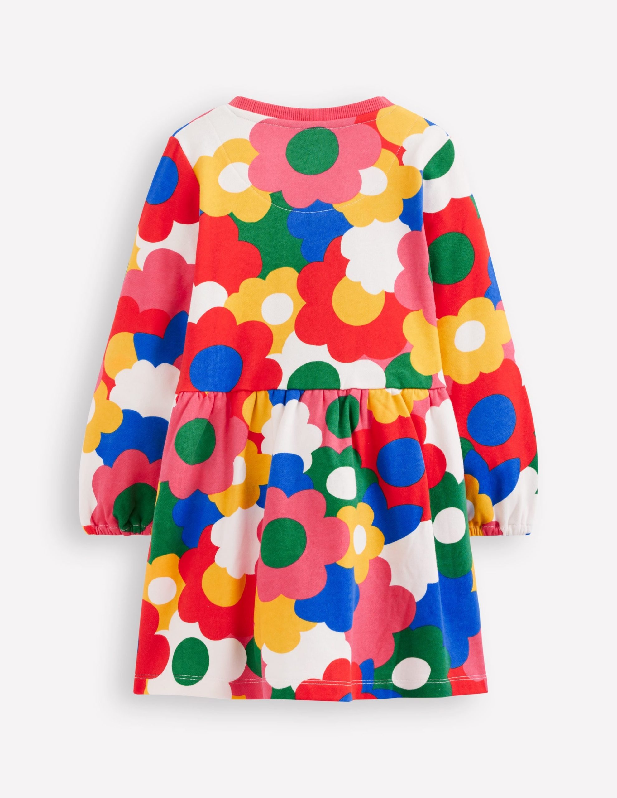 Loopback Sweat Dress-Multi Rainbow Flower - Image 3