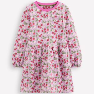 Loopback Sweat Dress-Soft Lavender Vintage Berry