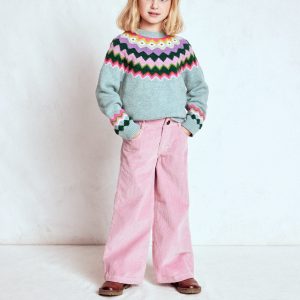 Eleanor Fair Isle Sweater-Sea Mist Blue Fair Isle