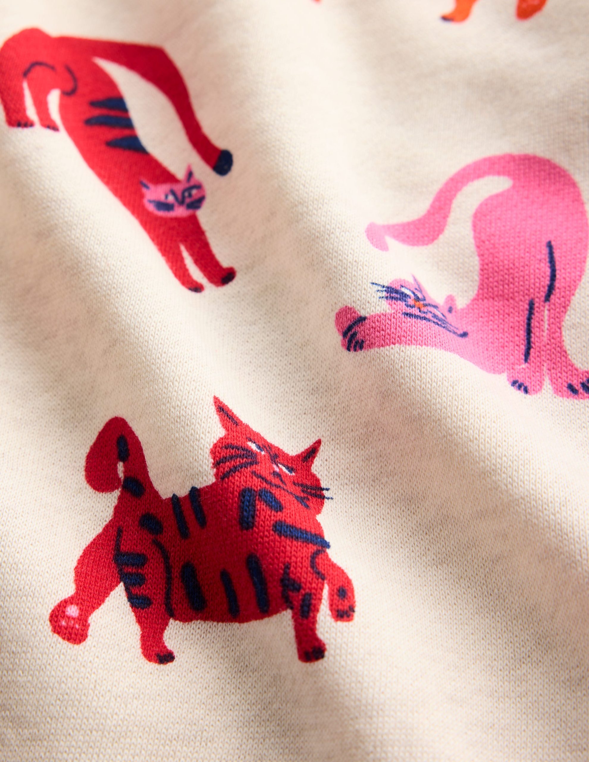 Cosy Sweatshirt Dress-Multi Cats - Image 3