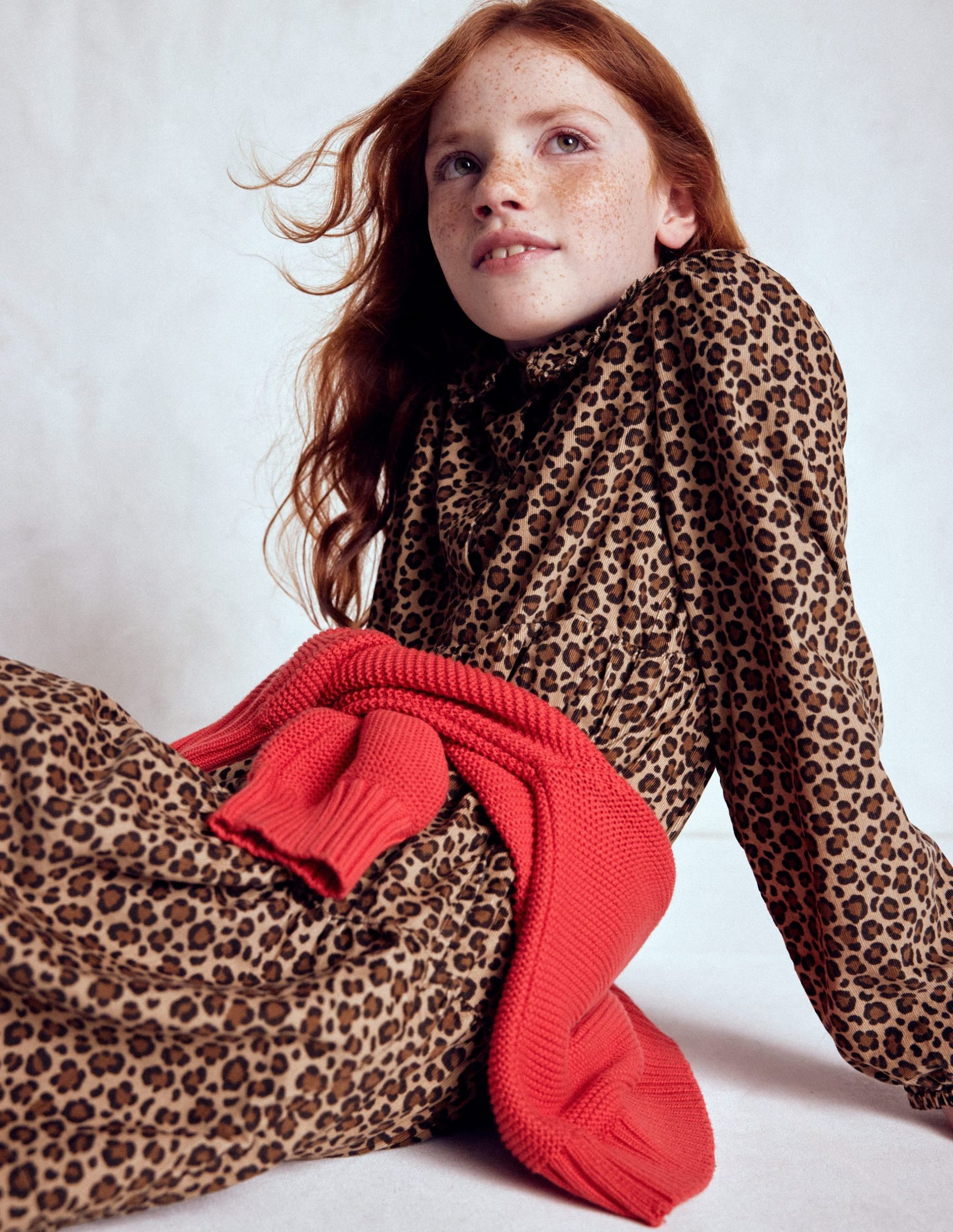 Minna Collared Woven Dress-Leopard - Image 2