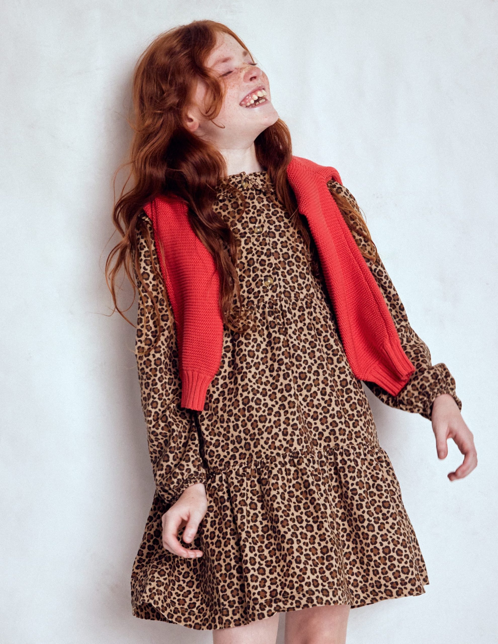 Minna Collared Woven Dress-Leopard - Image 3