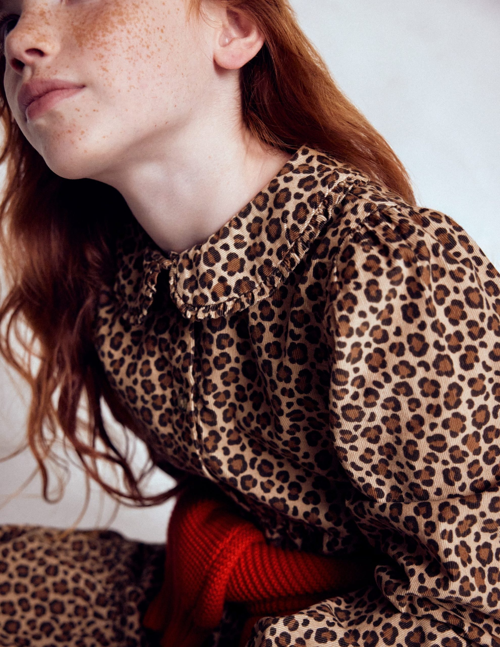 Minna Collared Woven Dress-Leopard - Image 4