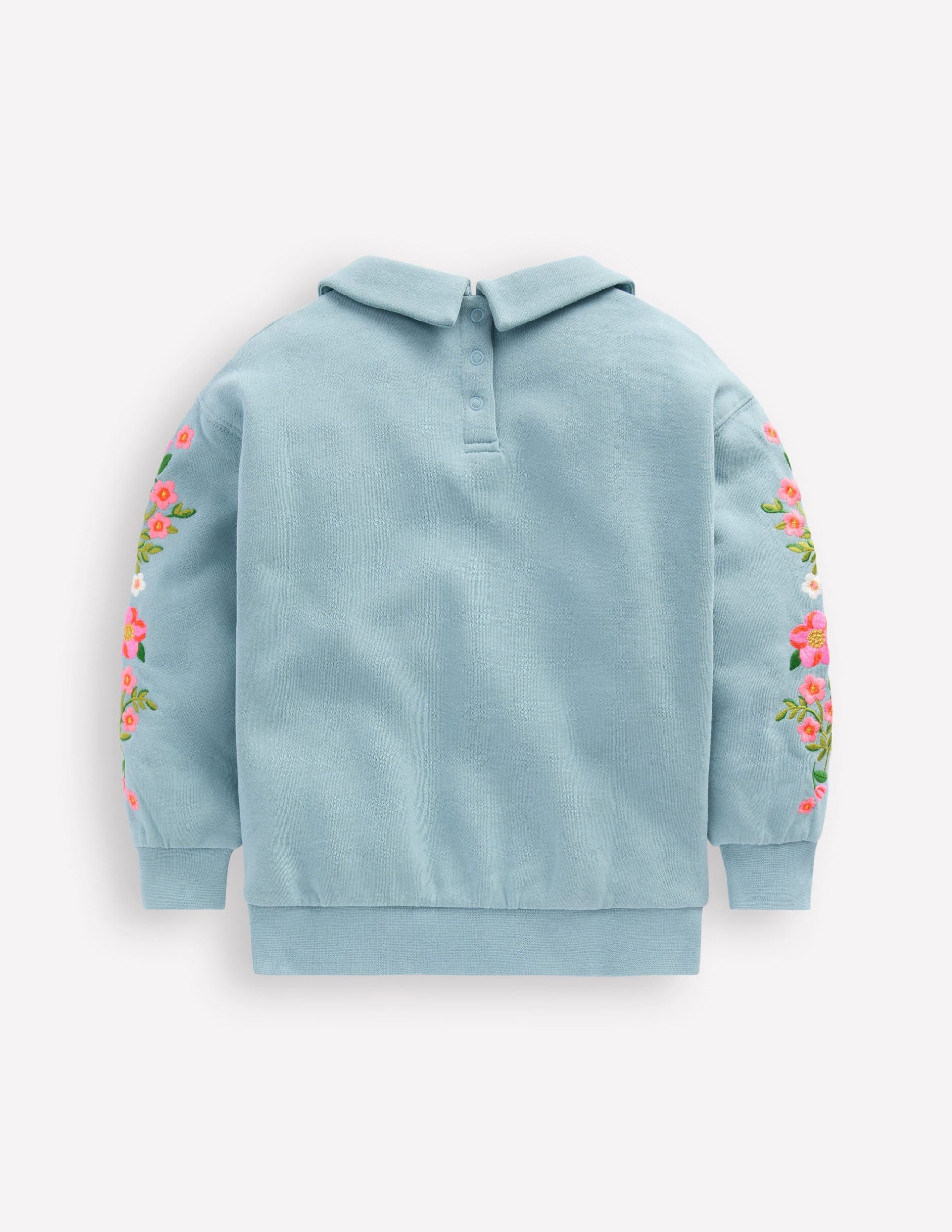 Embroidered Sweatshirt-Glacier Blue Embroidery - Image 2