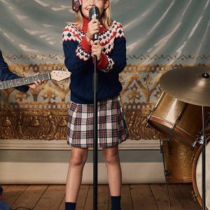 Fully Lined Button Kilt-Red and Soft Ivory Tartan