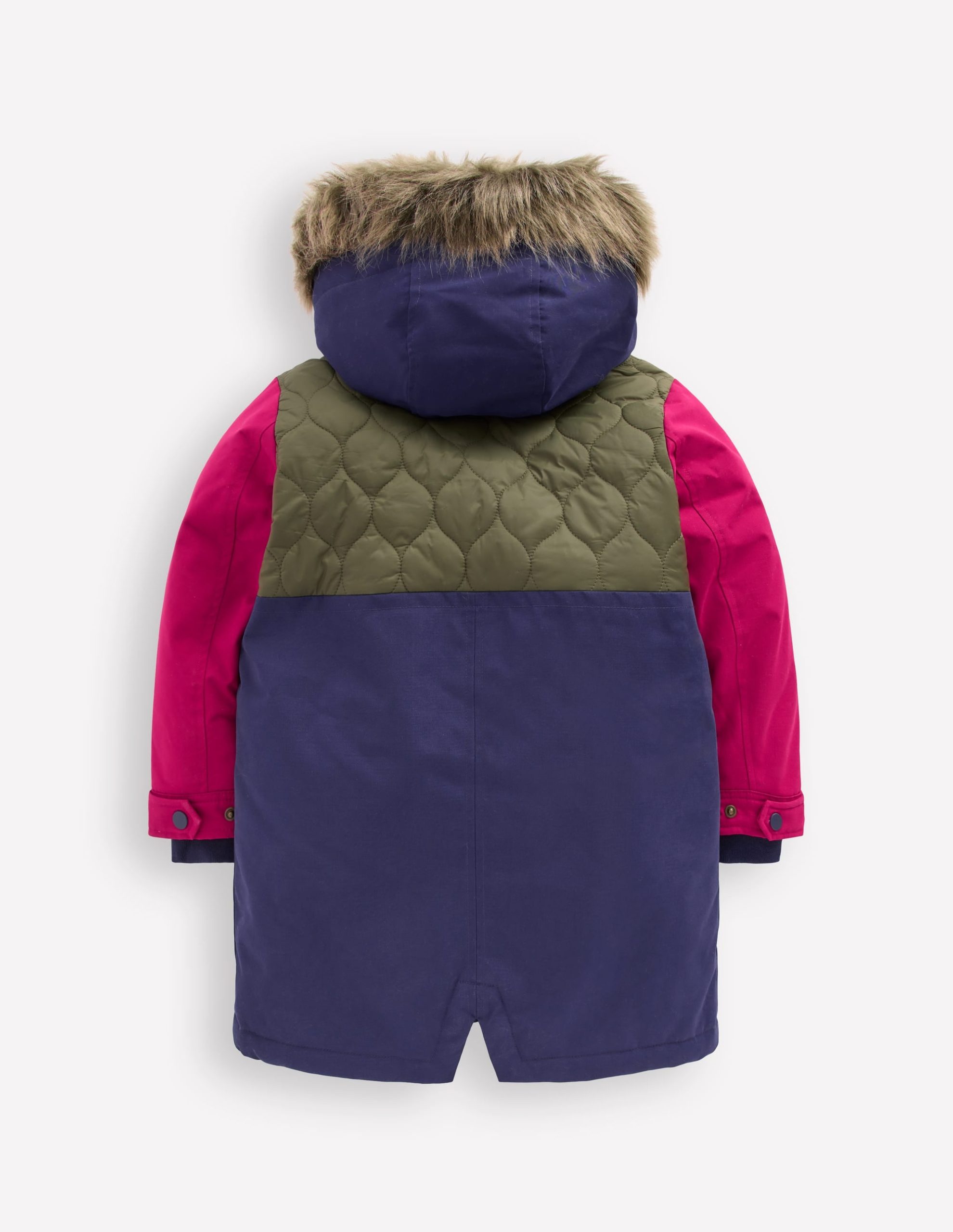 Joni Quilted Parka Coat-Multi Colourblock - Image 3
