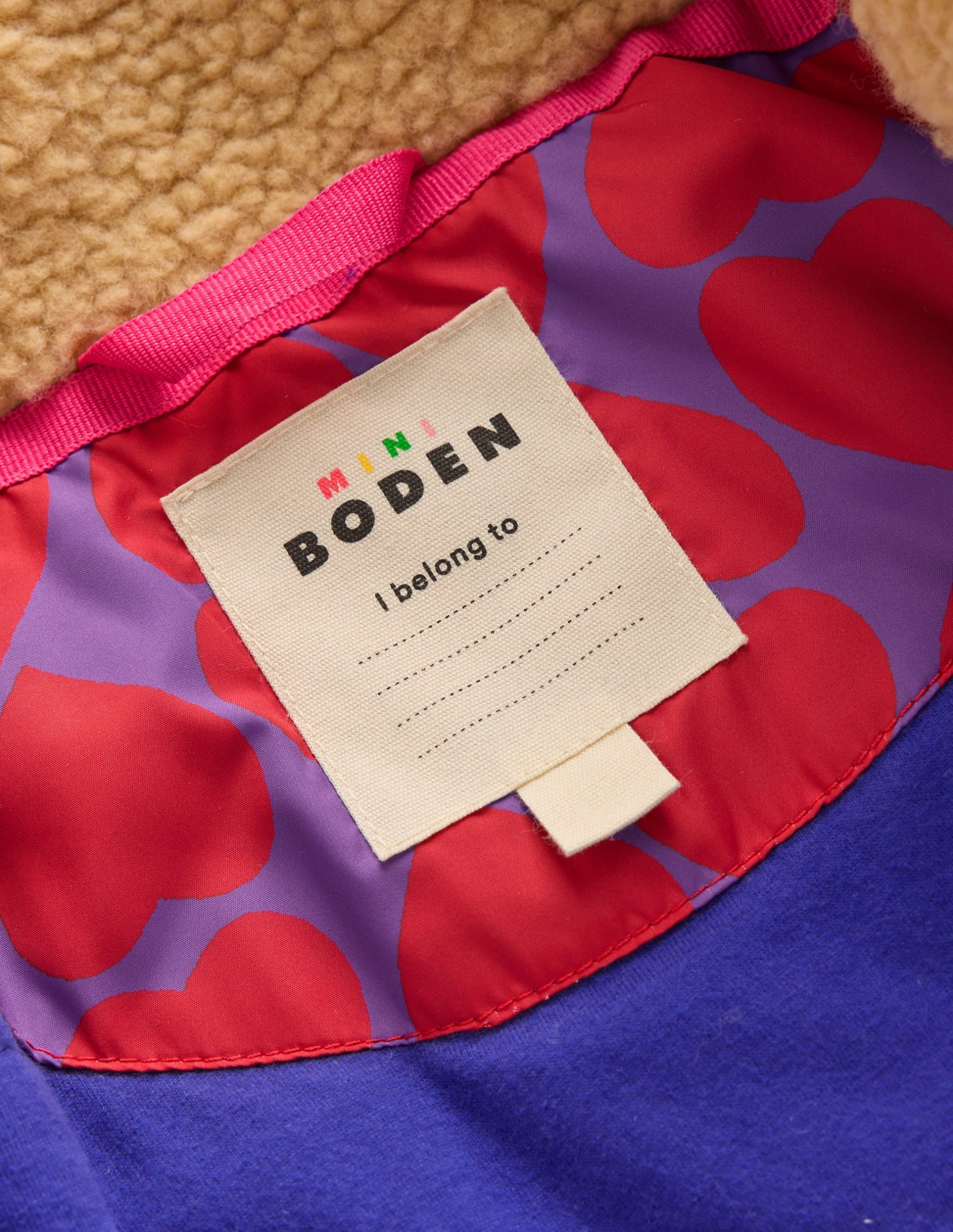 Cosy Longline Coat-Purple Heart Print - Image 4