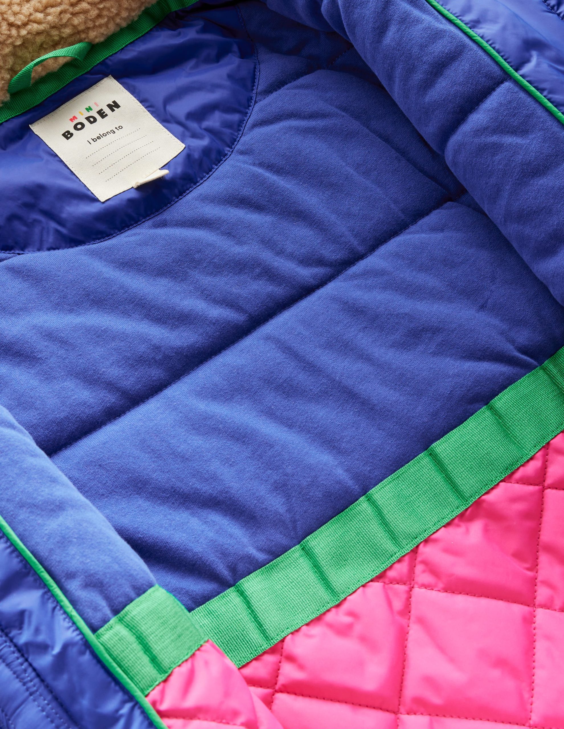 Cosy Longline Coat-Multi Colourblock - Image 5