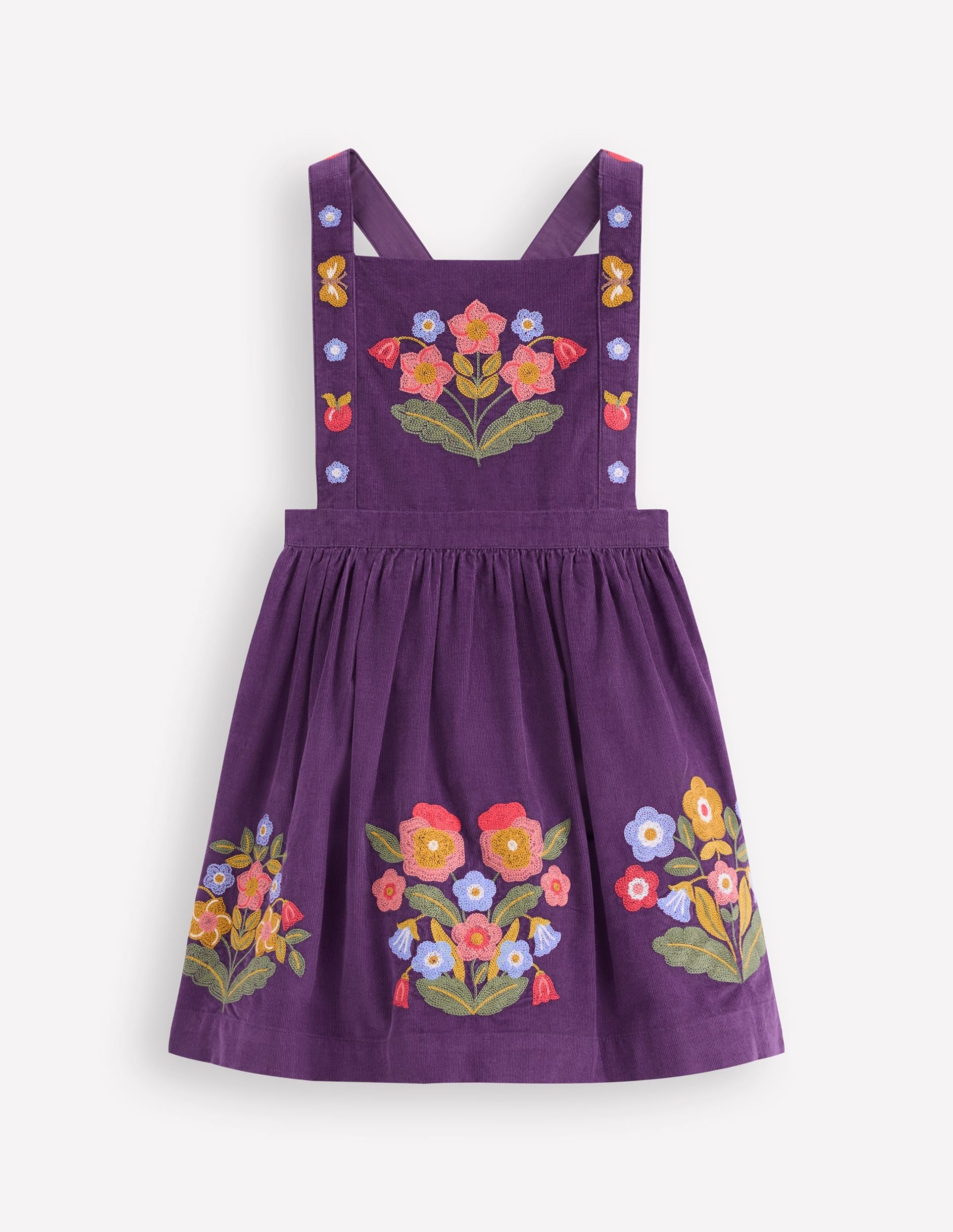 Embroidered Pinafore Dress-Mystic Purple Embroidery - Image 2