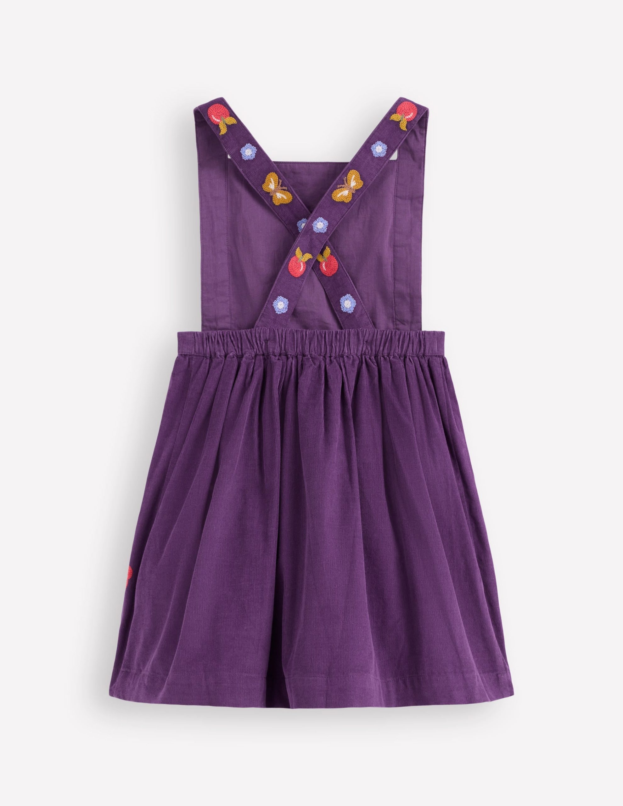Embroidered Pinafore Dress-Mystic Purple Embroidery - Image 3