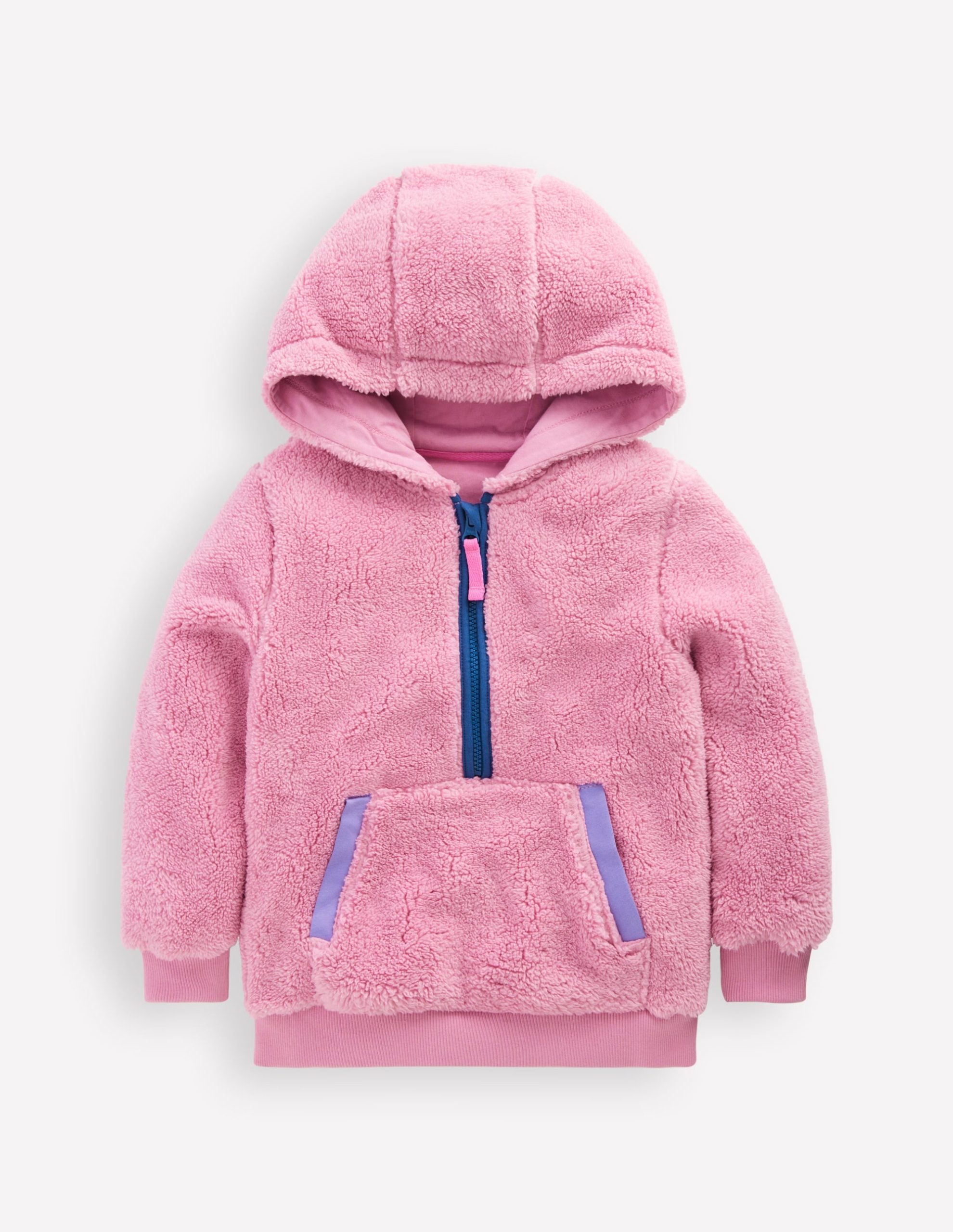 Fleece Hoodie-Pink Haze