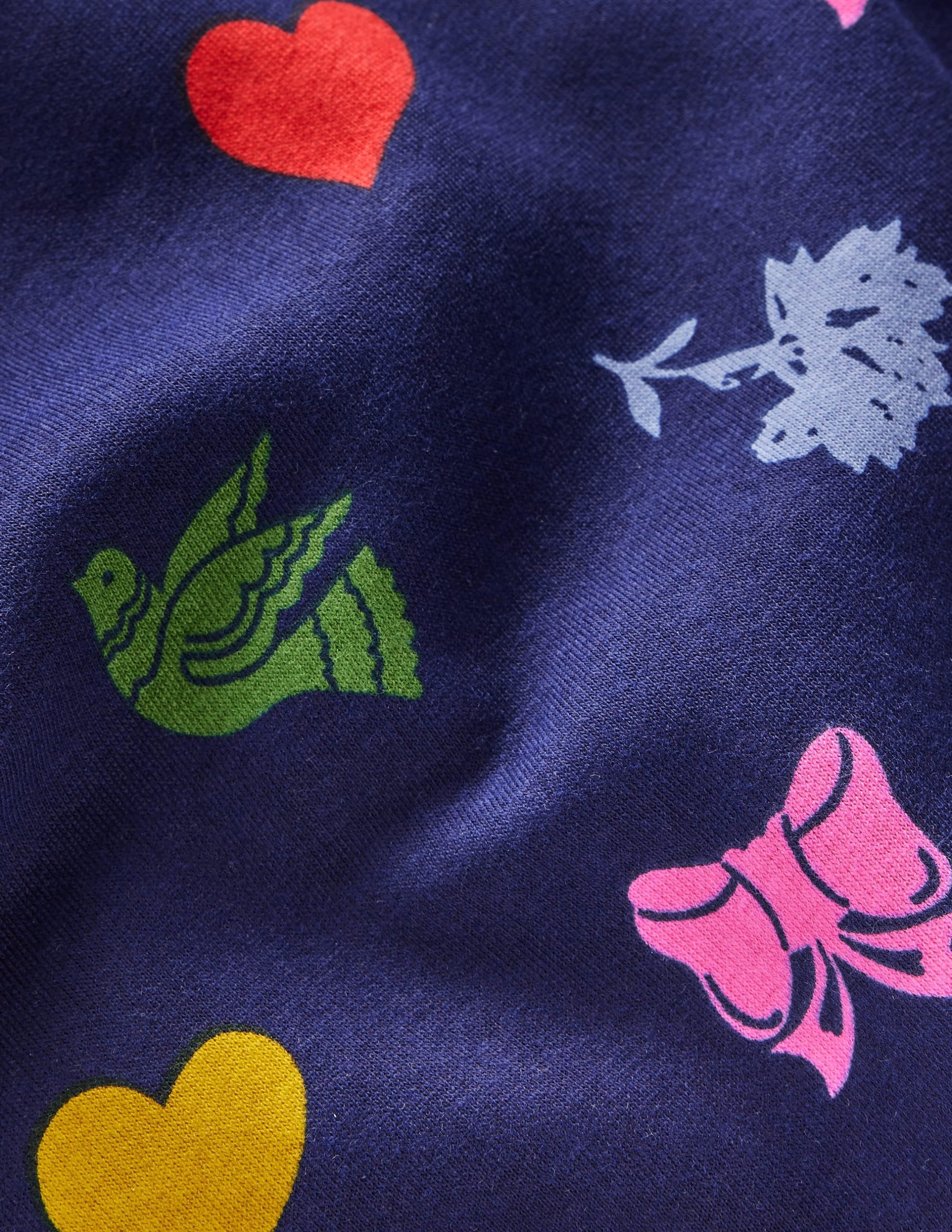 Printed Hoodie-College Navy Festive Fun - Image 4