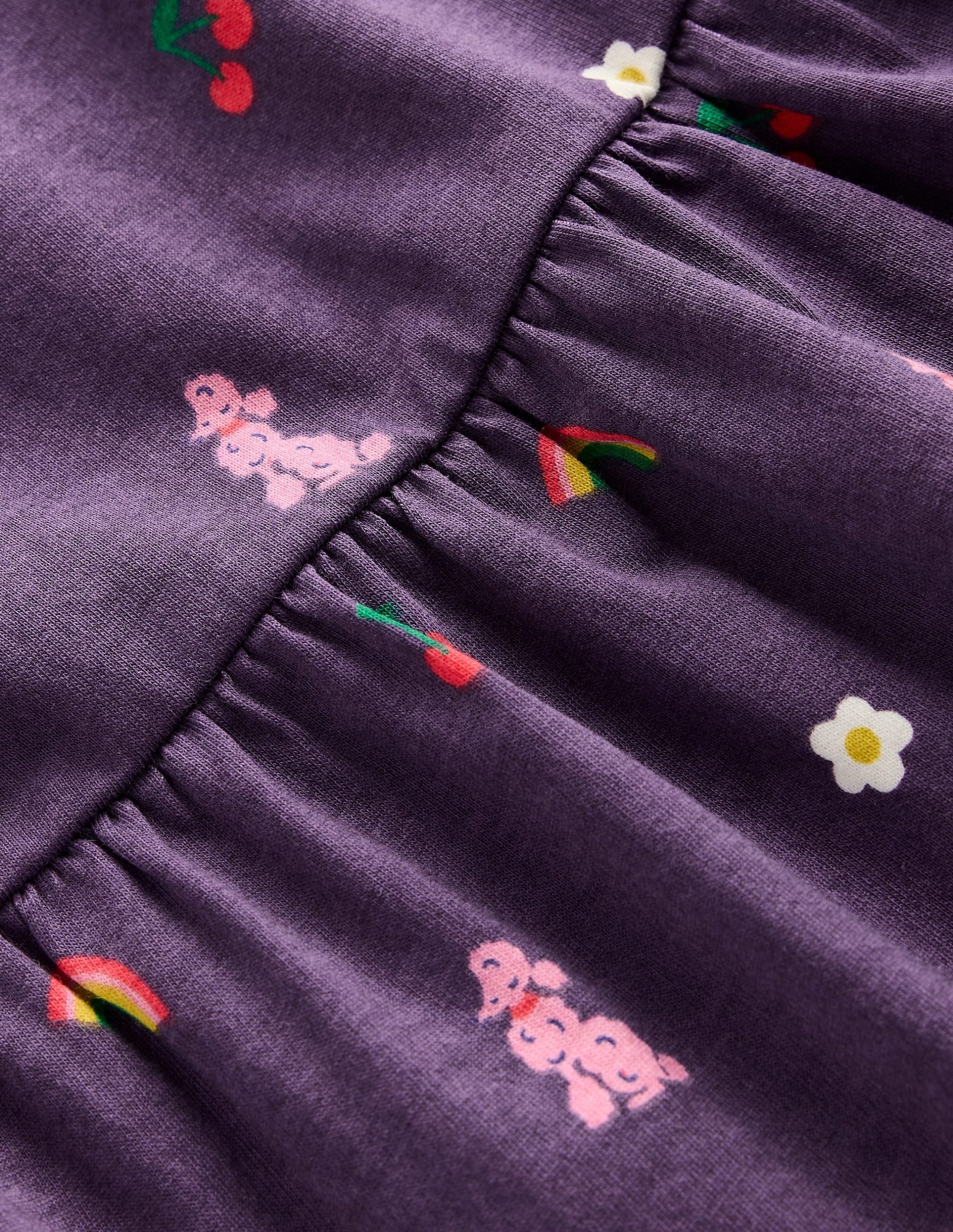 Curved Yoke Jersey Dress-Mystic Purple Parisian - Image 3