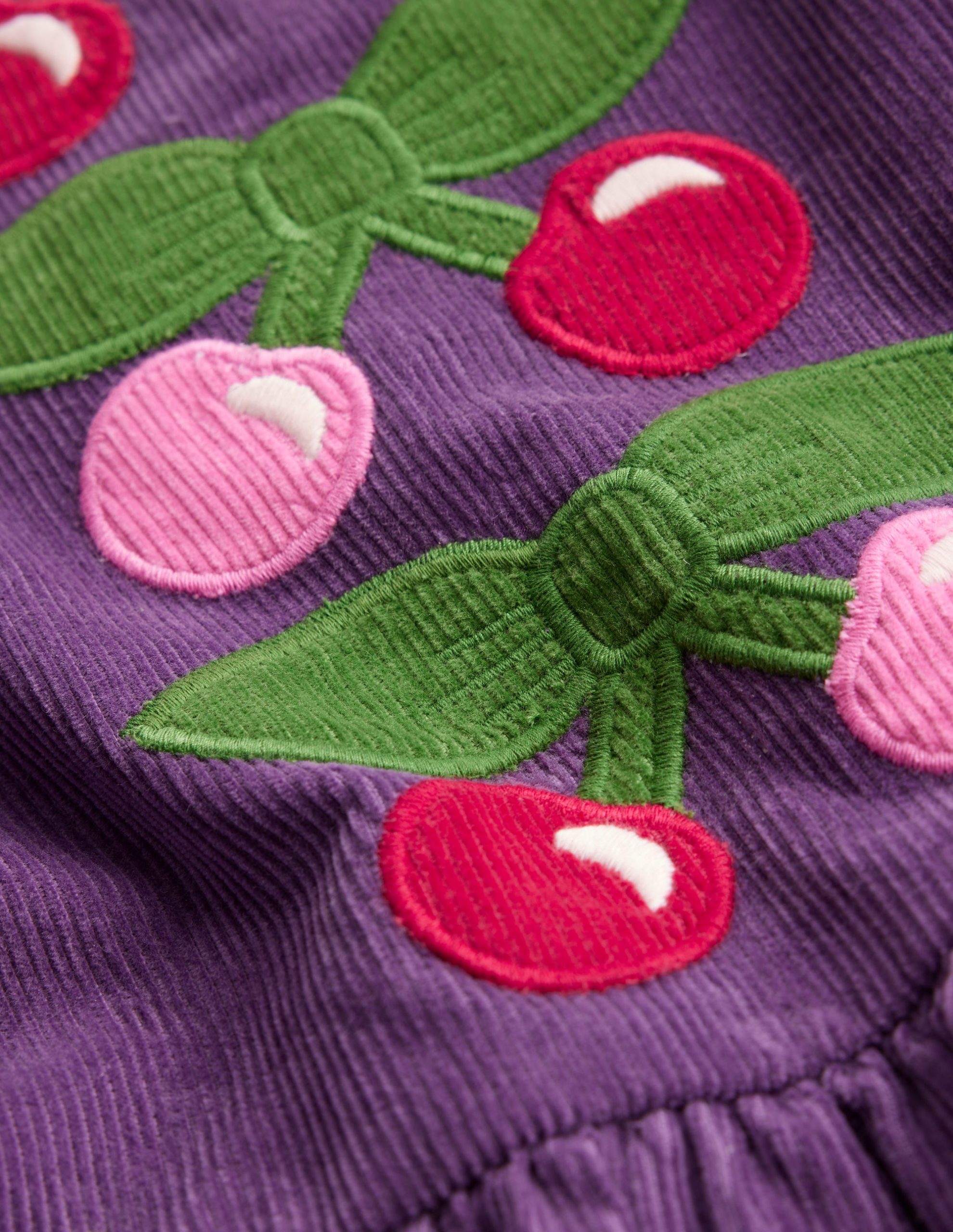 Cord Logo Dress-Mystic Purple Cherries - Image 3