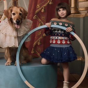 Interest Tulle Skirt-Navy Stars