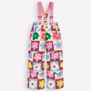 All Weather Waterproof Pants-Multi Flower Check