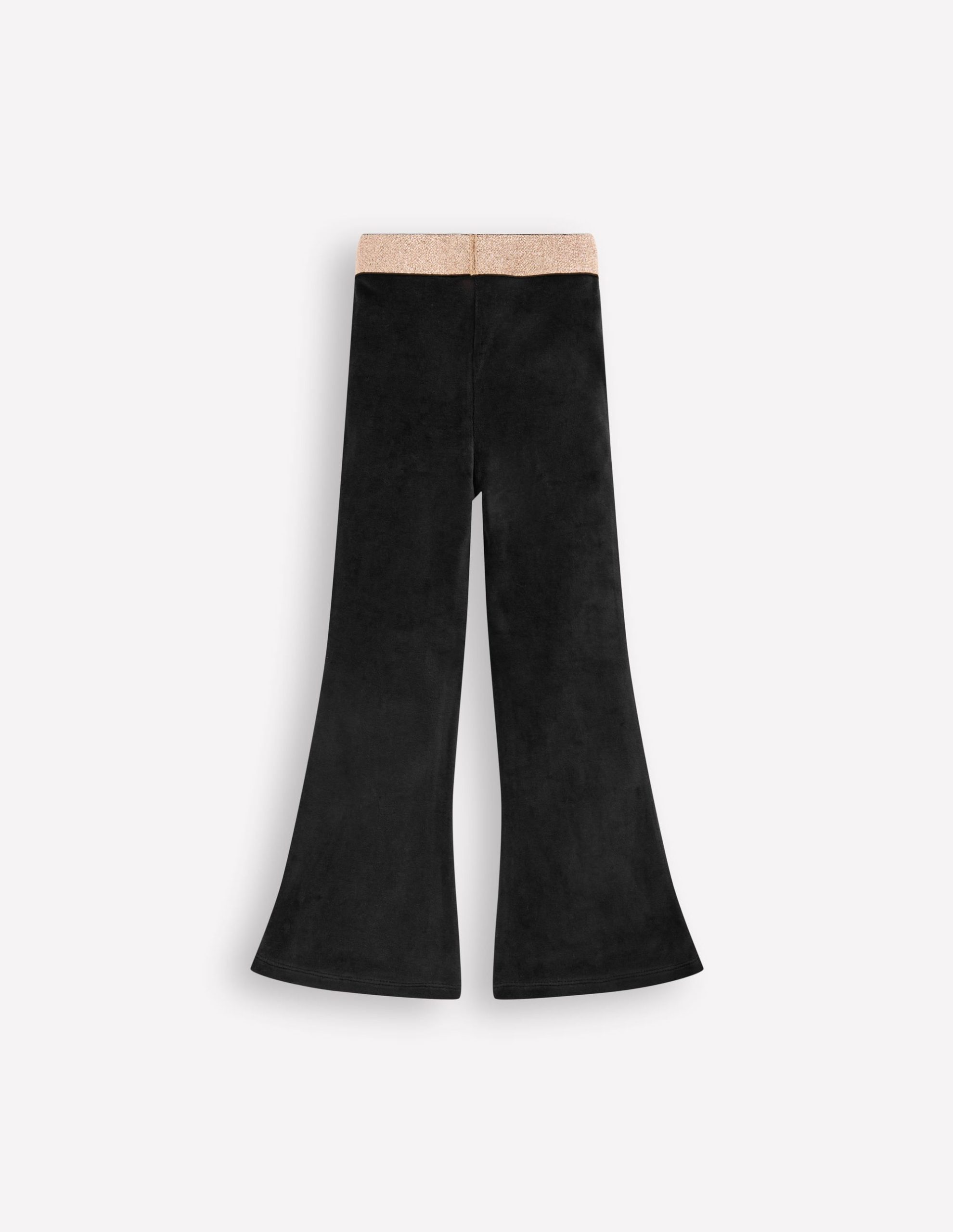 Velvet Flared Leggings-Black - Image 2