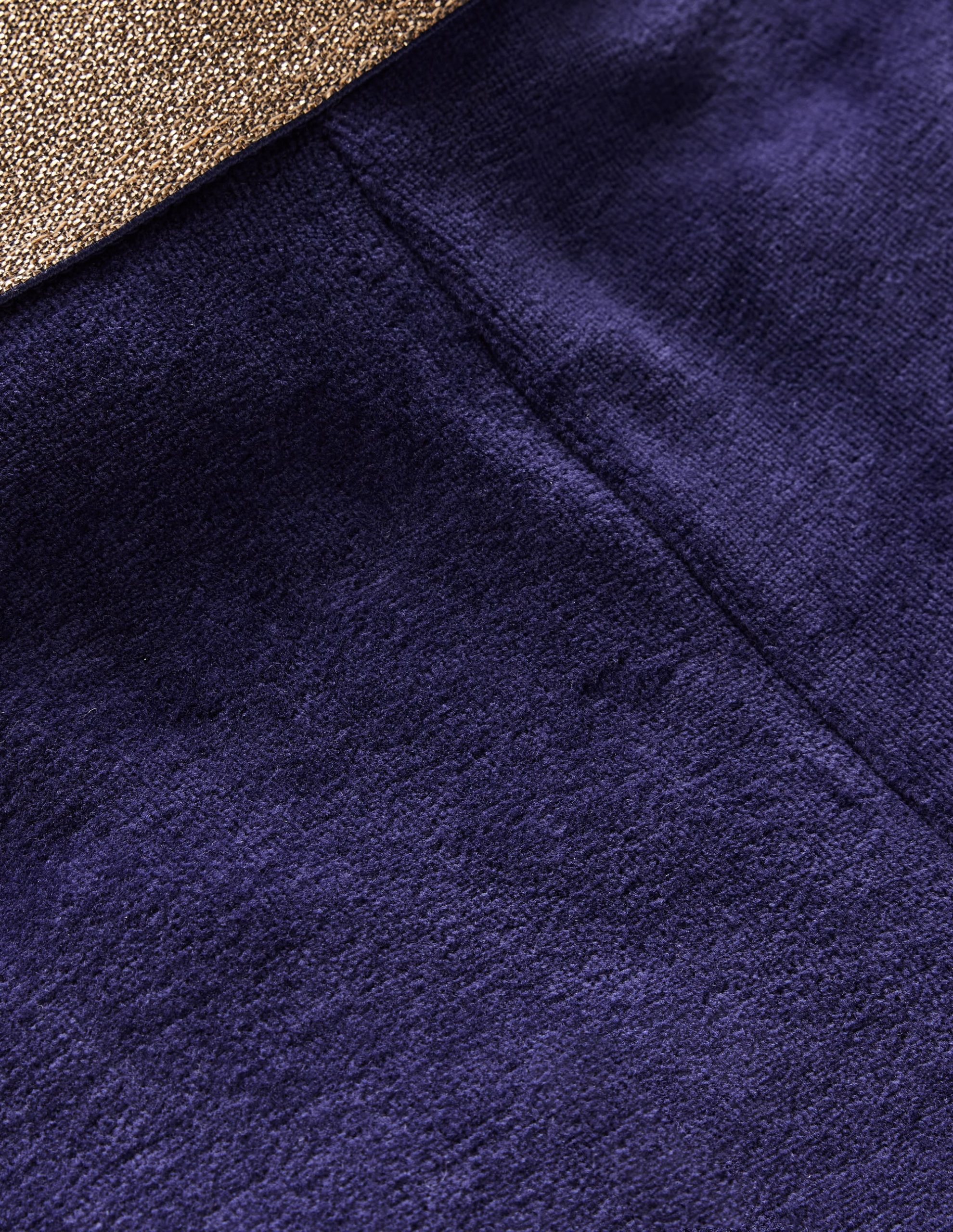 Velvet Flared Leggings-College Navy - Image 3