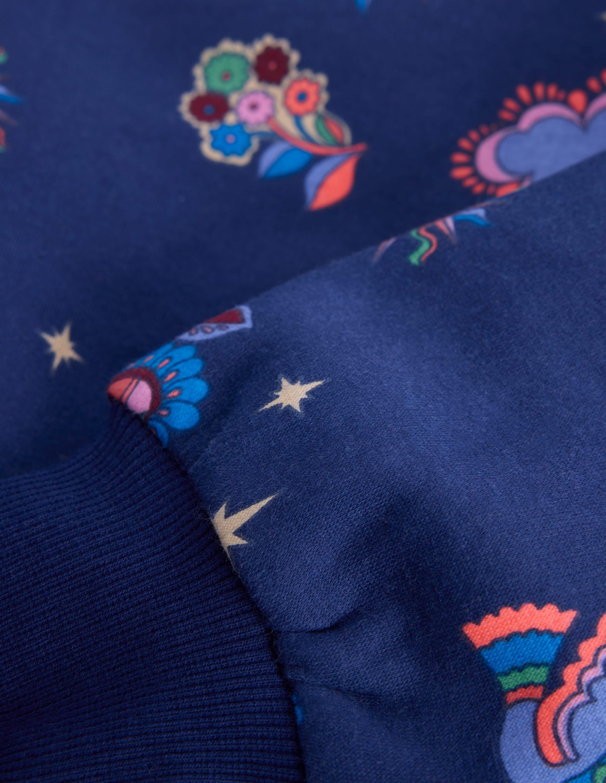 Relaxed Printed Sweatshirt-College Navy Celestial - Image 3