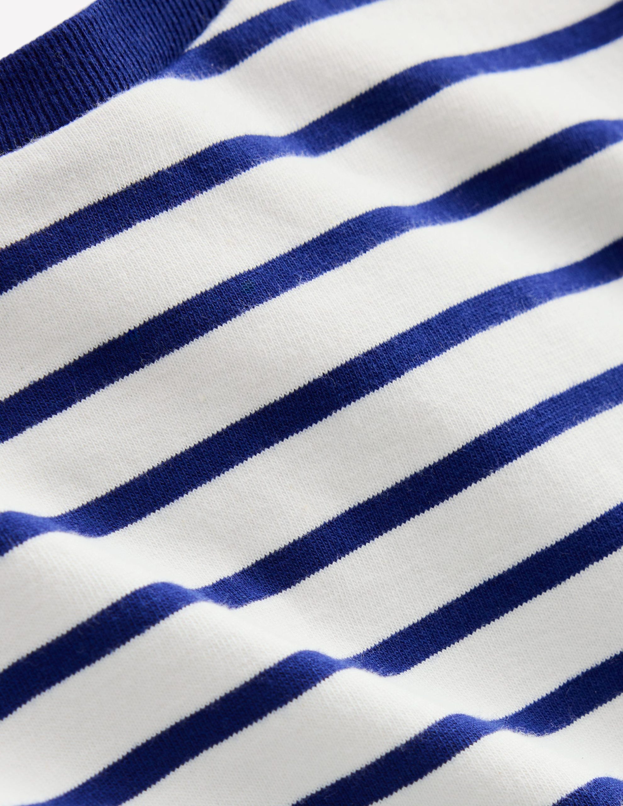 Long Sleeve Relaxed Breton-Ivory/College Navy - Image 3