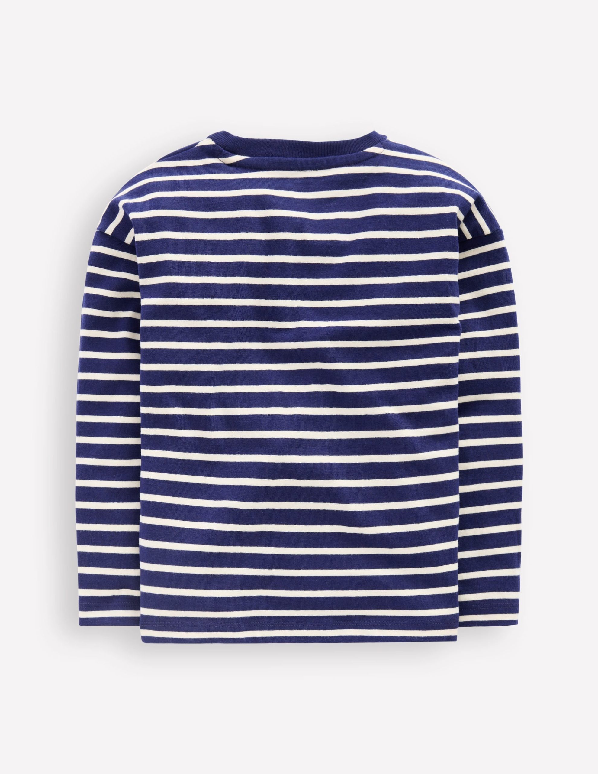 Long Sleeve Relaxed Breton-Navy/Ivory - Image 2