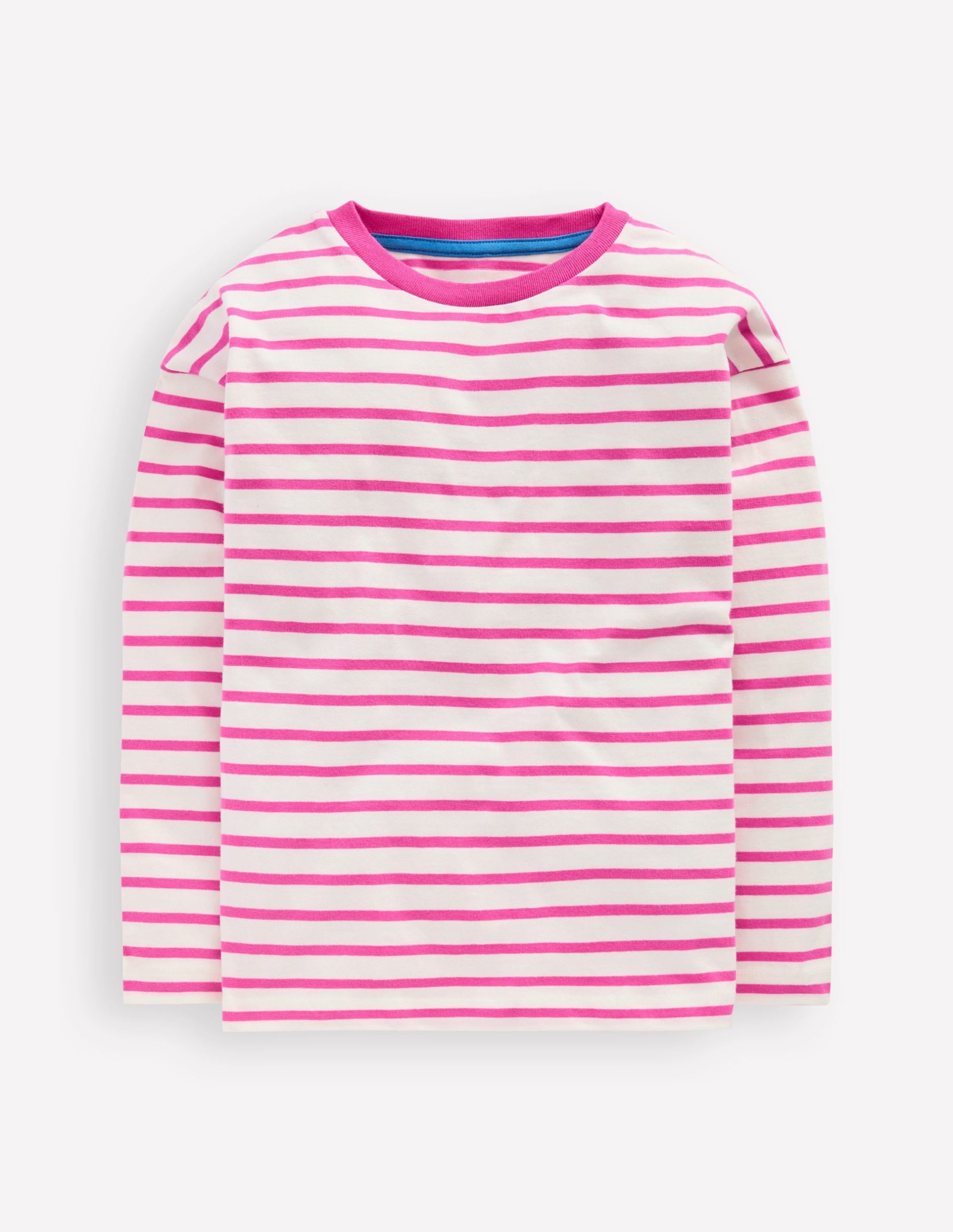 Long Sleeve Relaxed Breton-Tickled Pink/Ivory - Image 3
