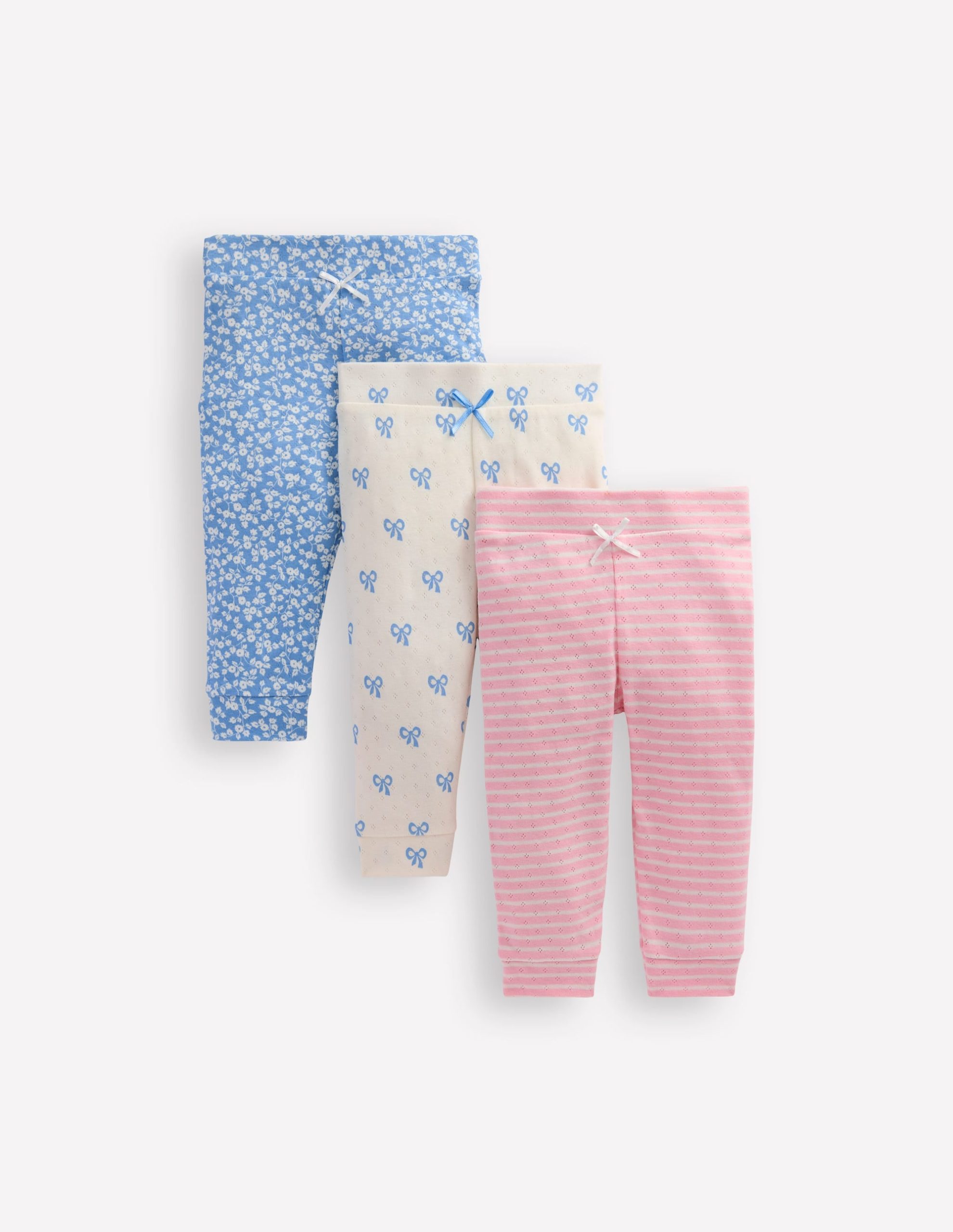 3 Pack Pointelle Leggings-Ditsy / Bows