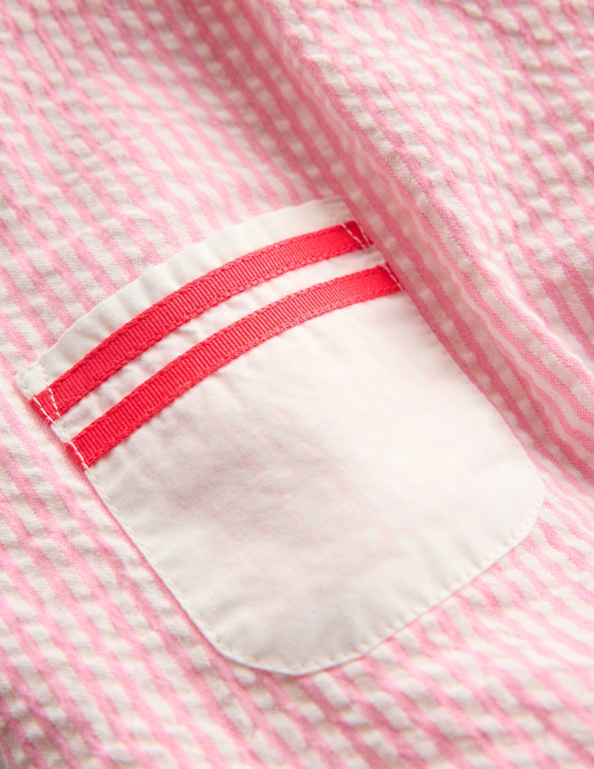 Heritage Nautical Romper-Pink Ticking Stripe - Image 5