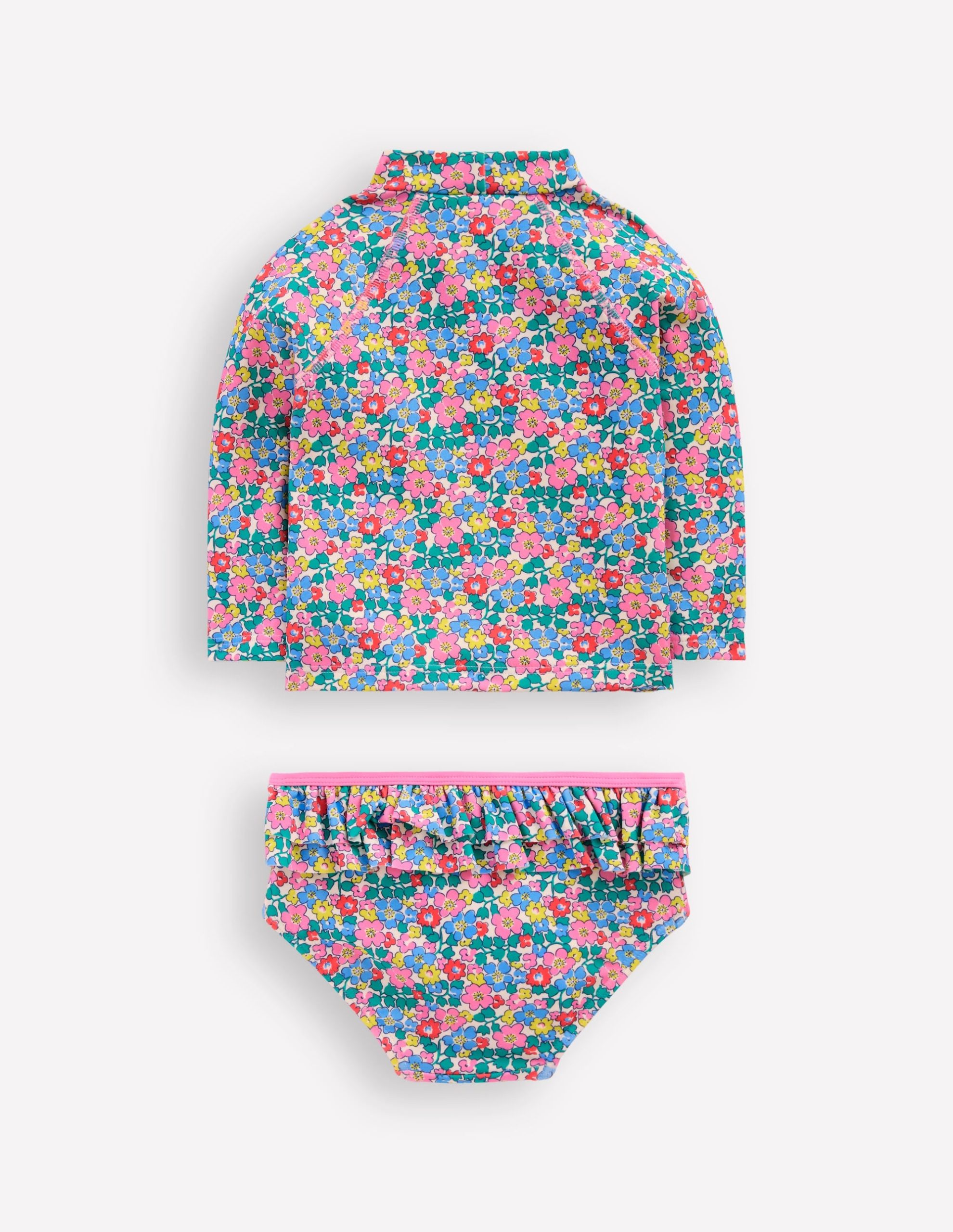 Frilly Rash Vest Set-Multi Flowerbed Shell - Image 2