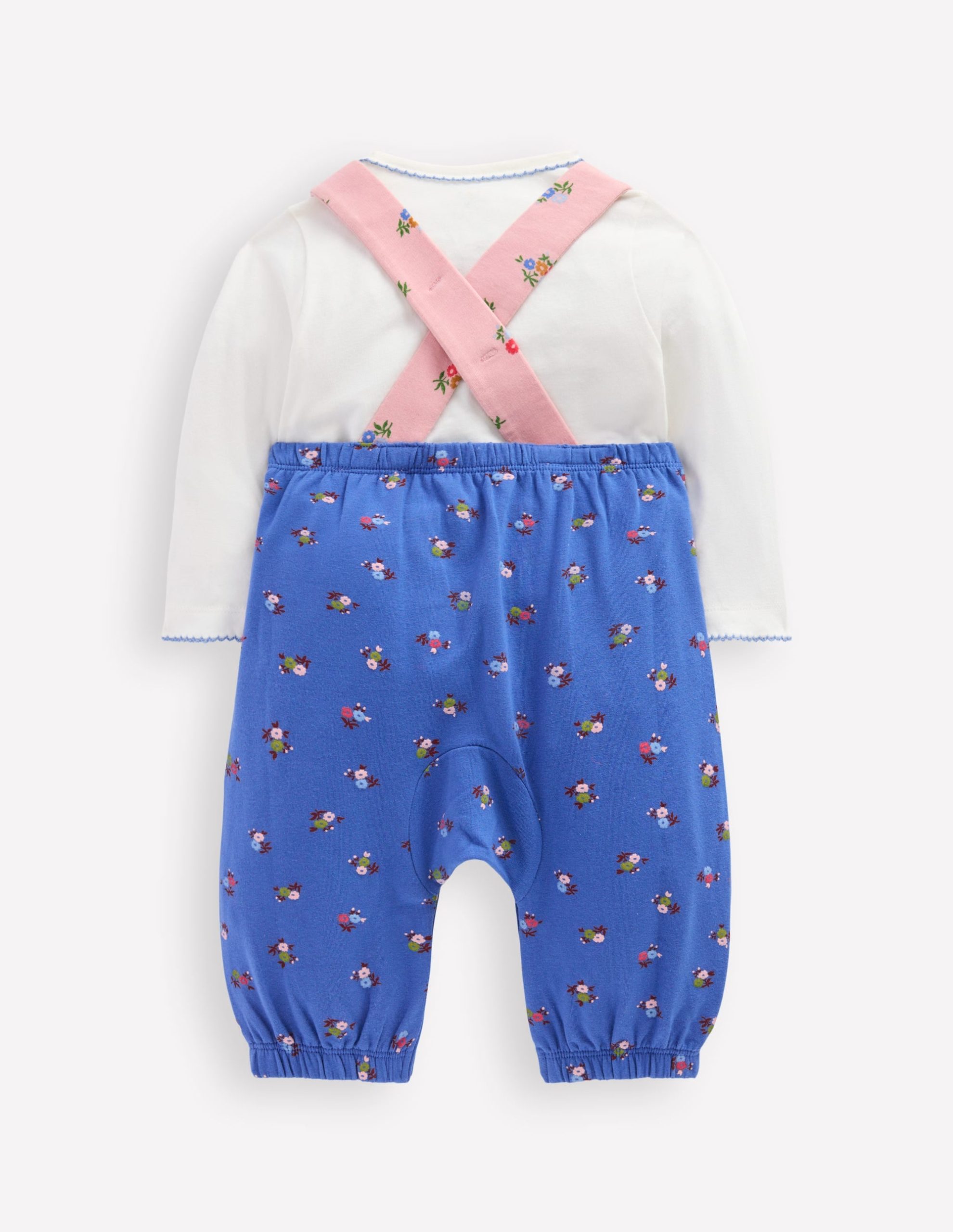 Jersey Overalls Set-Multi Spaced Ditsy - Image 2