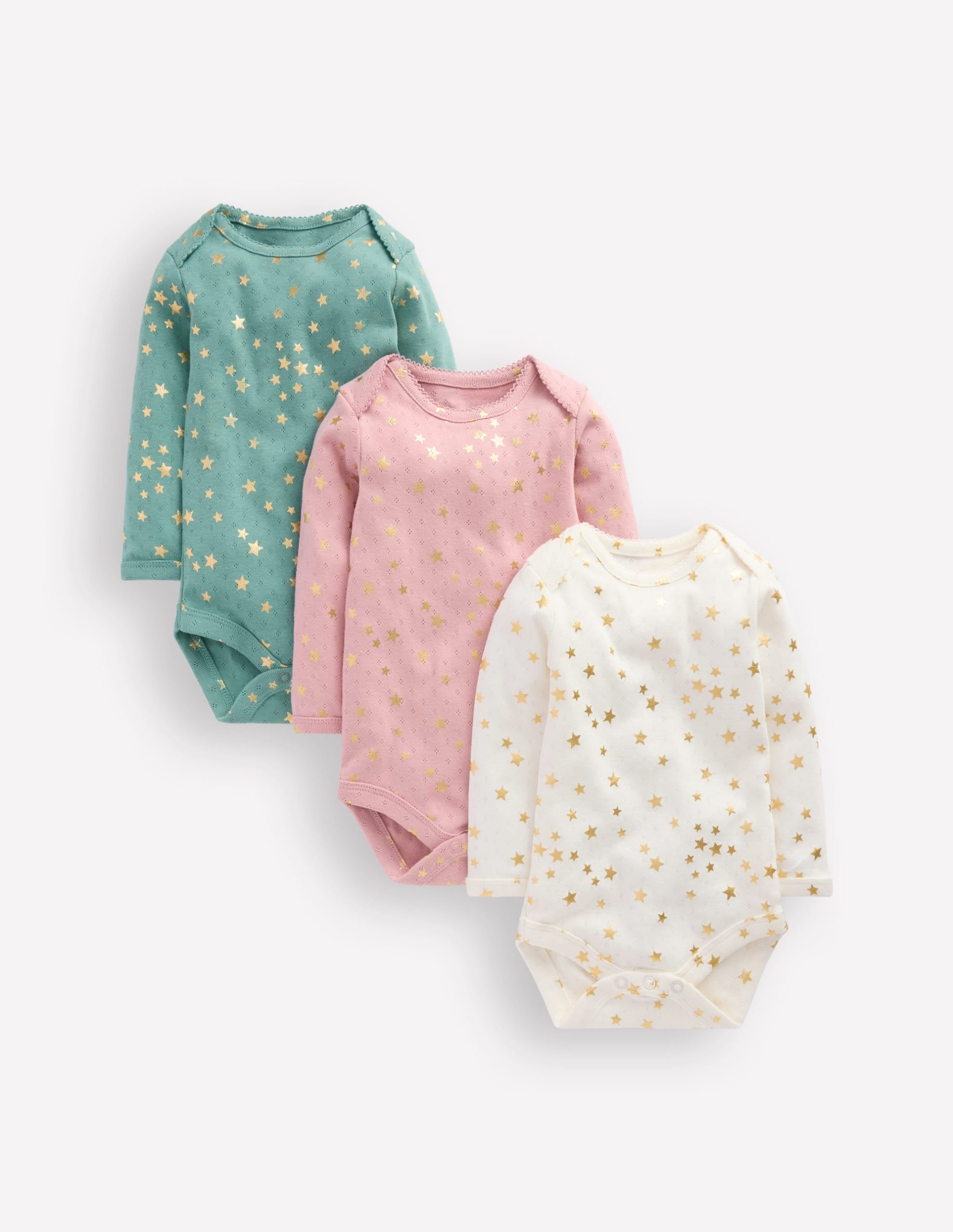 3 Pack Pointelle Bodies-Multi Foil Stars