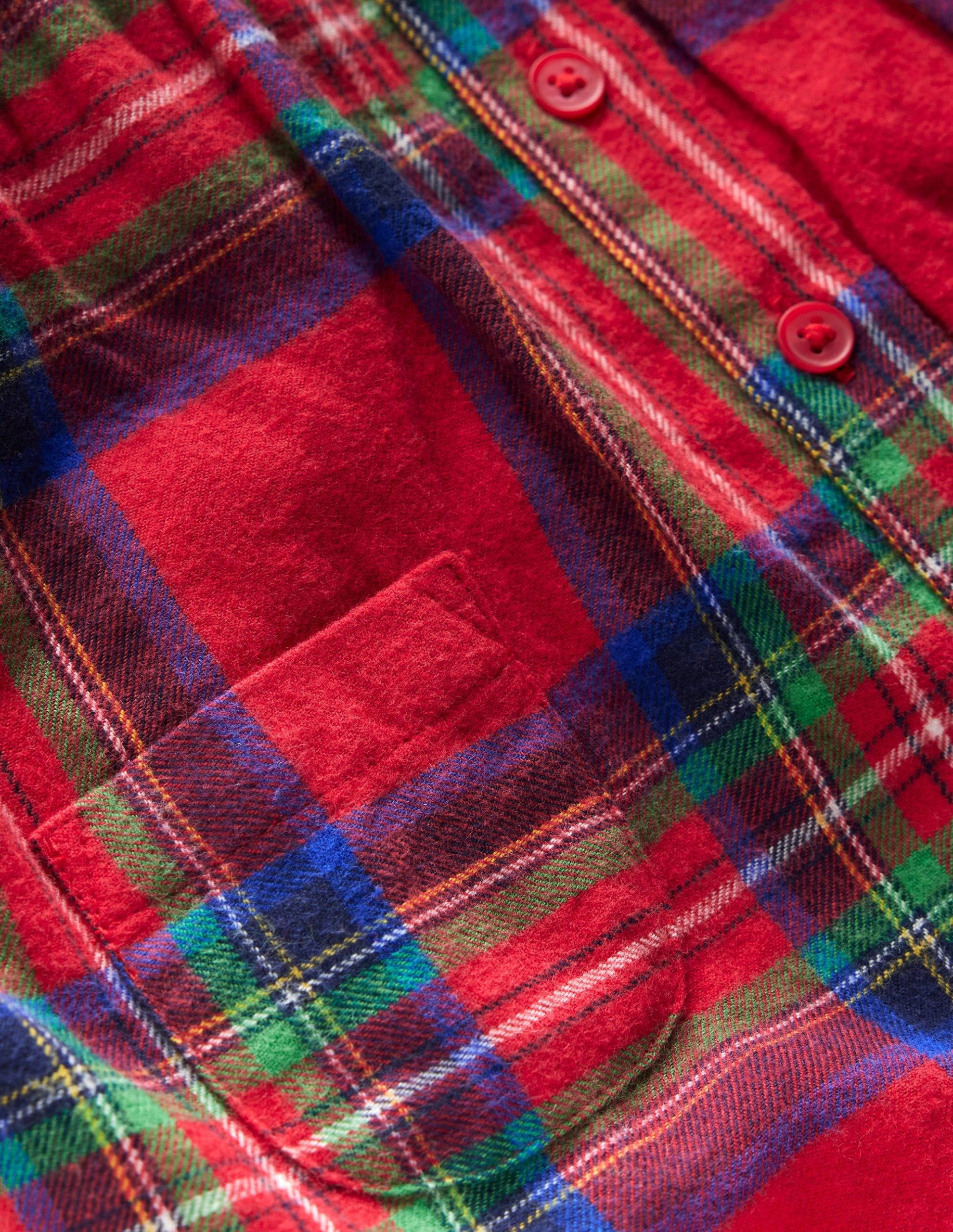 Woven Pinny Dress Set-Red Check - Image 4