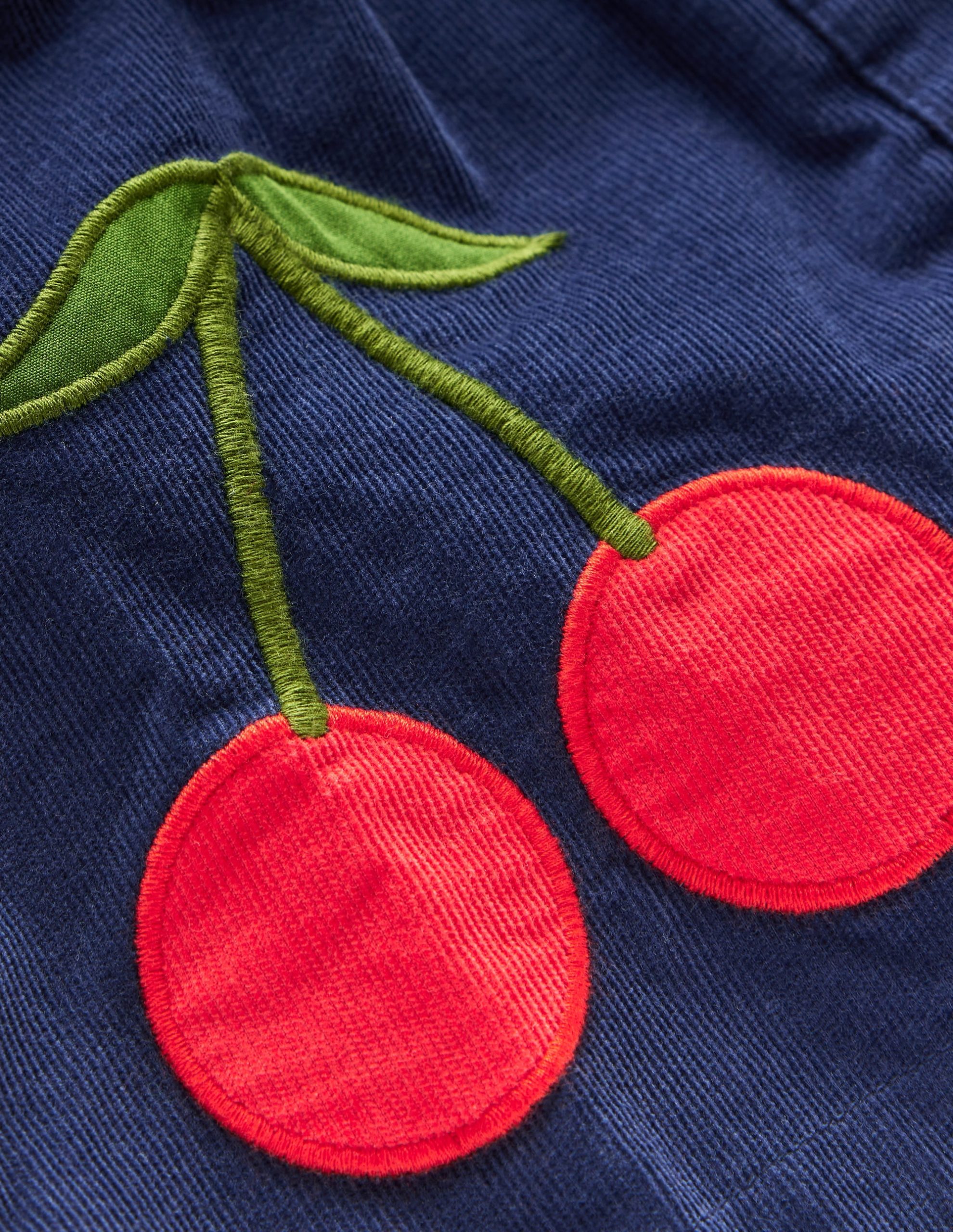 Woven Pinny Dress Set-College Navy Cherries - Image 3