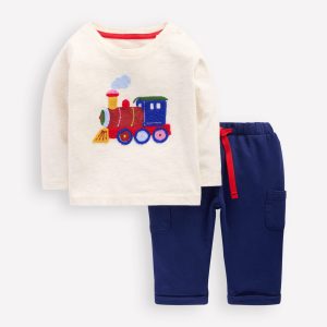 Jersey Overalls Play Set-Oatmeal Marl Train