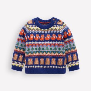 Fair isle Sweater-Multi Woodland Fair Isle